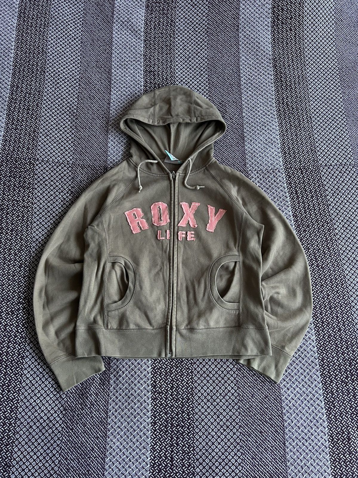 Quiksilver Vintage 90s Roxy Life Quiksilver Salmi Streetwear Hoodie Y2K Size M / US 6-8 / IT 42-44 - 1 Thumbnail