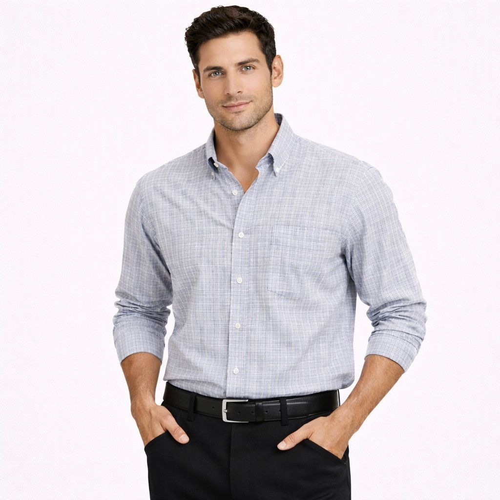 Arrow Classic Fit Checkered Collared Long Sleeve Button-Up Shirt Size US XL / EU 56 / 4 - 1 Thumbnail