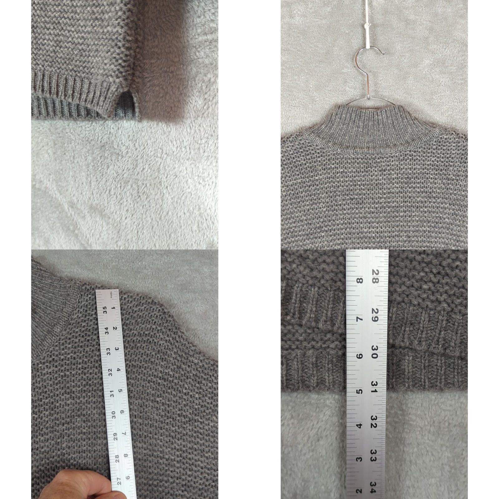 Gap VINTAGE Gap Cardigan Sweater Mens 2XL Gray Wool Knit Full Zip Mock Neck Long Sleeve Zipper Classic Grandpa Size US XXL / EU 58 / 5 - 8 Thumbnail