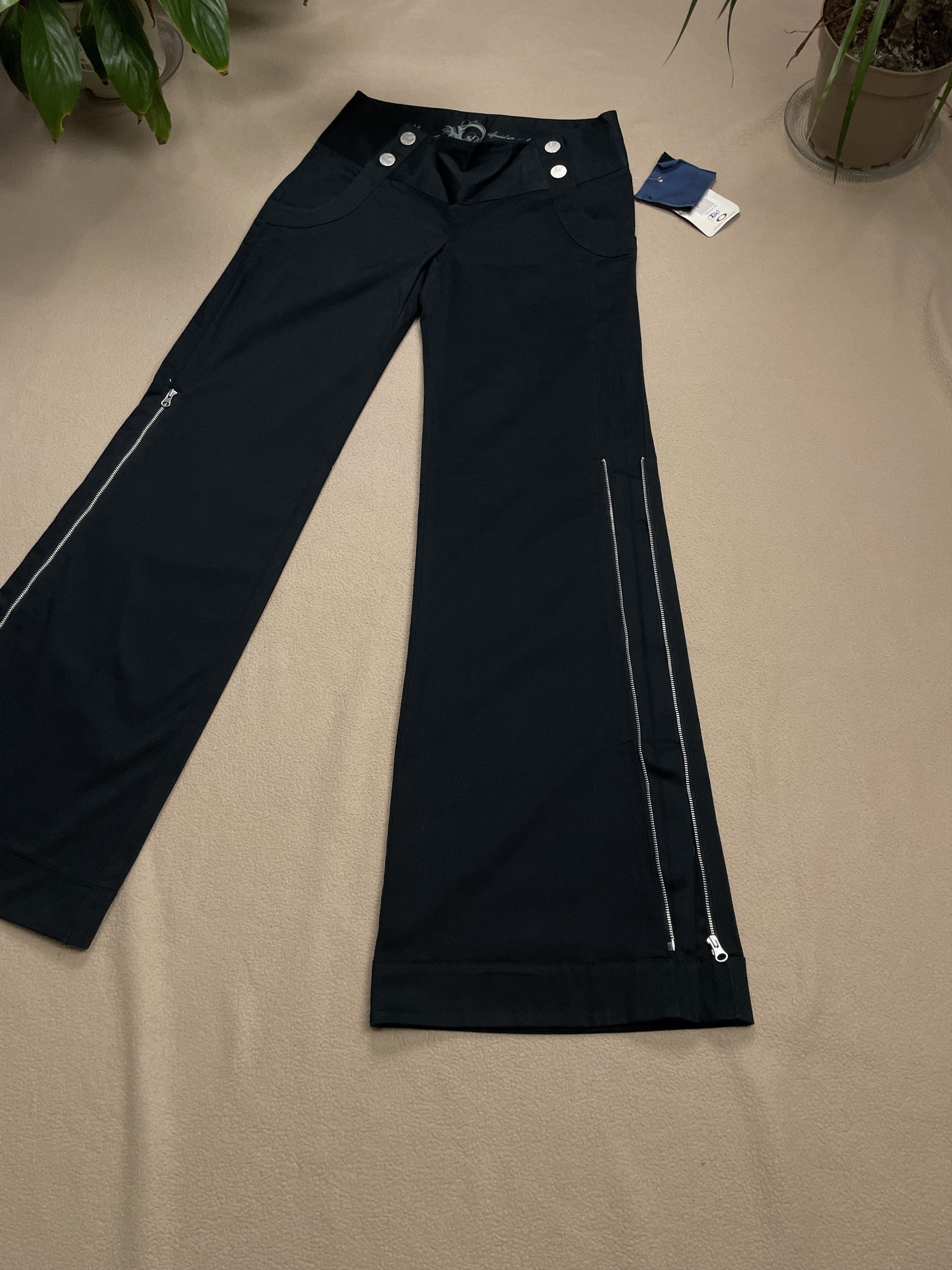 Japanese Brand × Oakley Oakley Rare Archive Flared Pants Zip Leg Y2k 2009 Sample Size 27" / US 4 / IT 40 - 2 Thumbnail