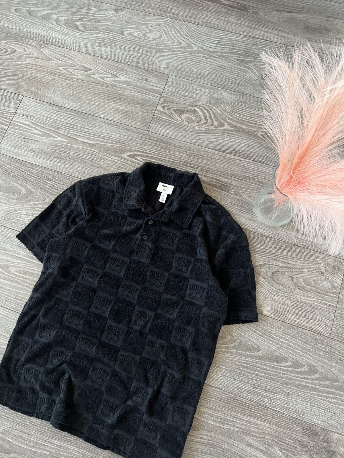 H&M × Other H&M x Smile Mens Textured Polo Shirt Tee‼️ Size US S / EU 44-46 / 1 - 3 Thumbnail