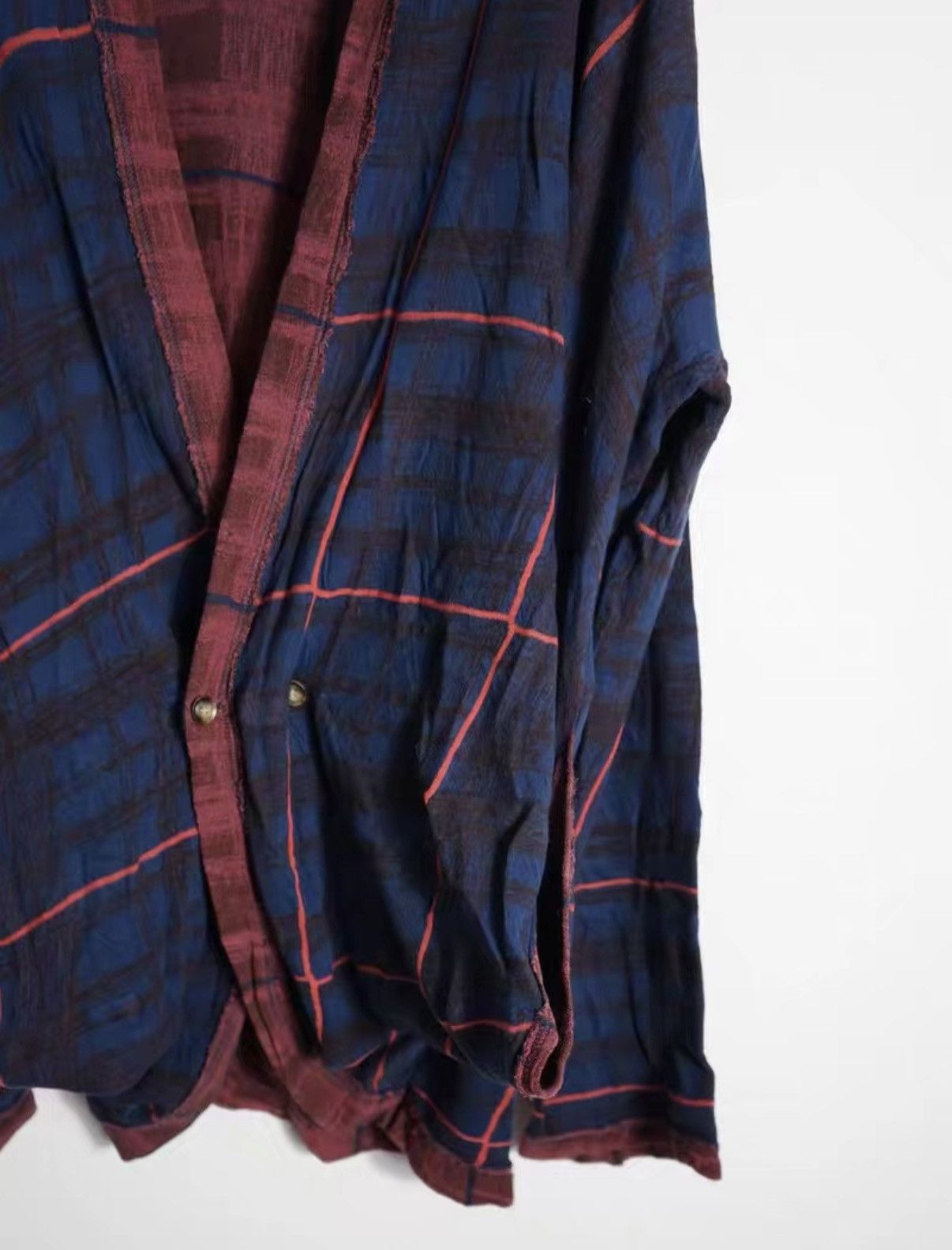 Yohji Yamamoto Yohji Yamamoto Limi Feu Plaid Loose Cardigan Size US S / EU 44-46 / 1 - 3 Thumbnail