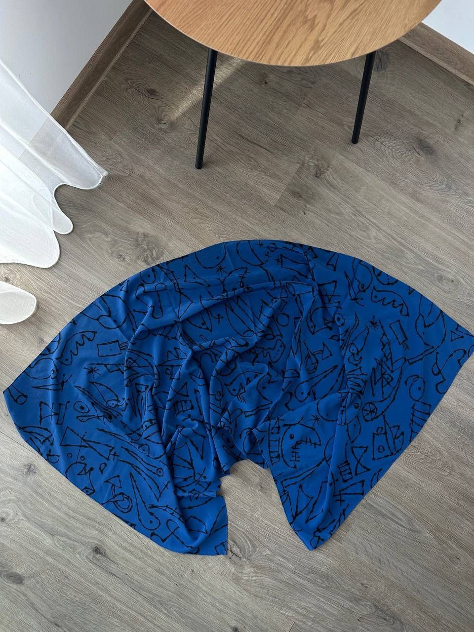 Japanese Brand × Vintage Vintage Japanese Fabric Fortune Zurich Blue Scarf Size ONE SIZE - 7 Thumbnail