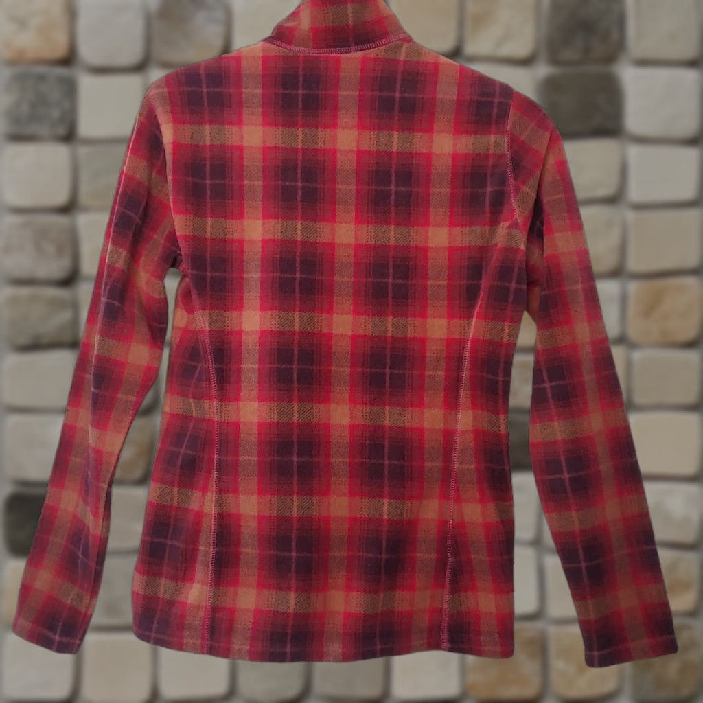 Eddie Bauer Eddie Bauer Jacket Women S Fleece Pullover Brown Plaid 1/4 Zip Casual Outdoor Camp Cabincore Size S / US 4 / IT 40 - 1 Thumbnail