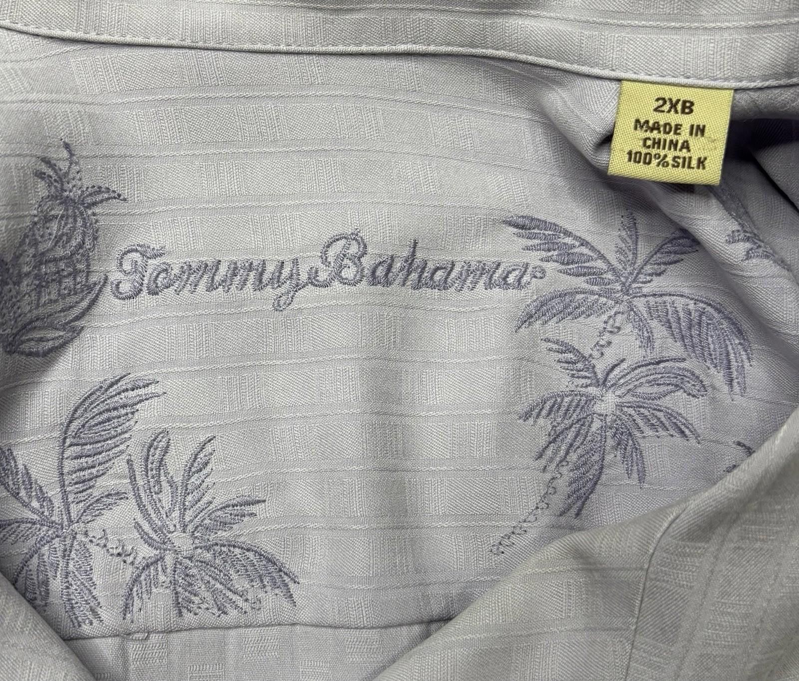 Tommy Bahama Tommy Bahama Shirt Mens 2XB Silk Button Up Hawaiian Purple Size US XXL / EU 58 / 5 - 2 Thumbnail