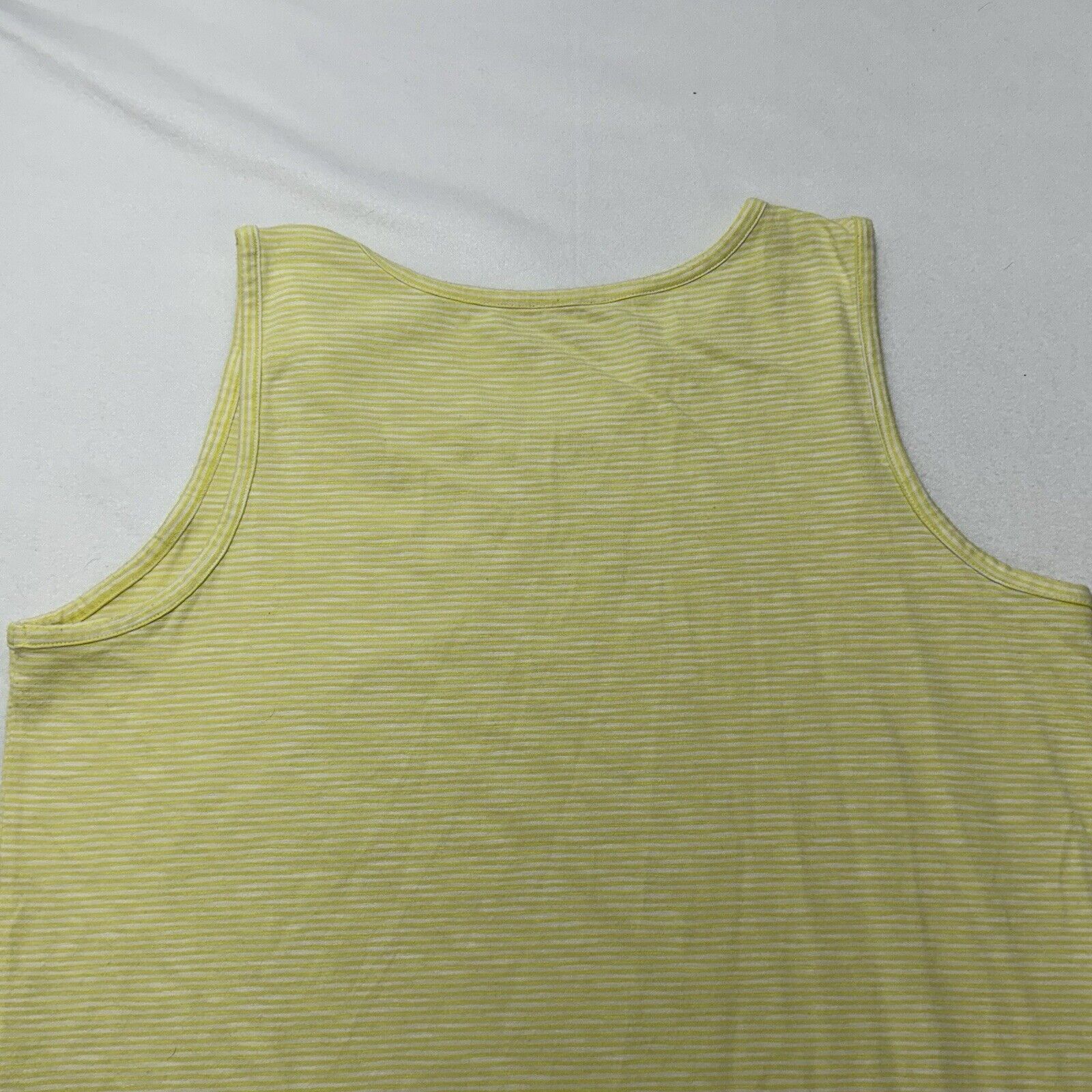 Other Talbots Hello Saturday Large Yellow Stripe Pullover Tank Top Size L / US 10 / IT 46 - 11 Thumbnail