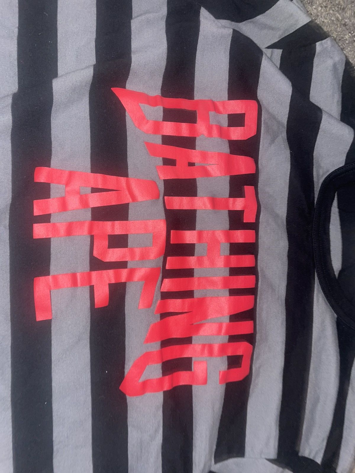 Bape NYC Logo Striped L/S Tee Size US M / EU 48-50 / 2 - 2 Thumbnail