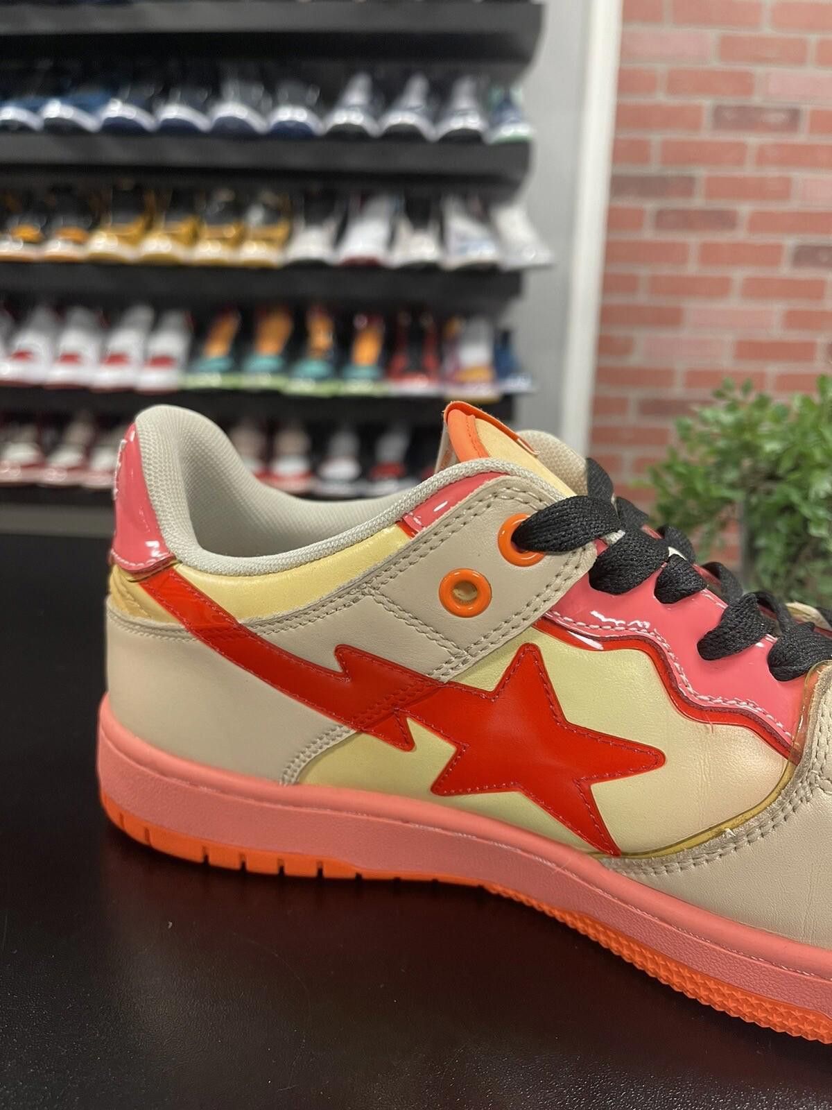 Bape Size 8 - A Bathing Ape Bapesta Orange 1130191003 Size US 8 / EU 41 - 8 Thumbnail