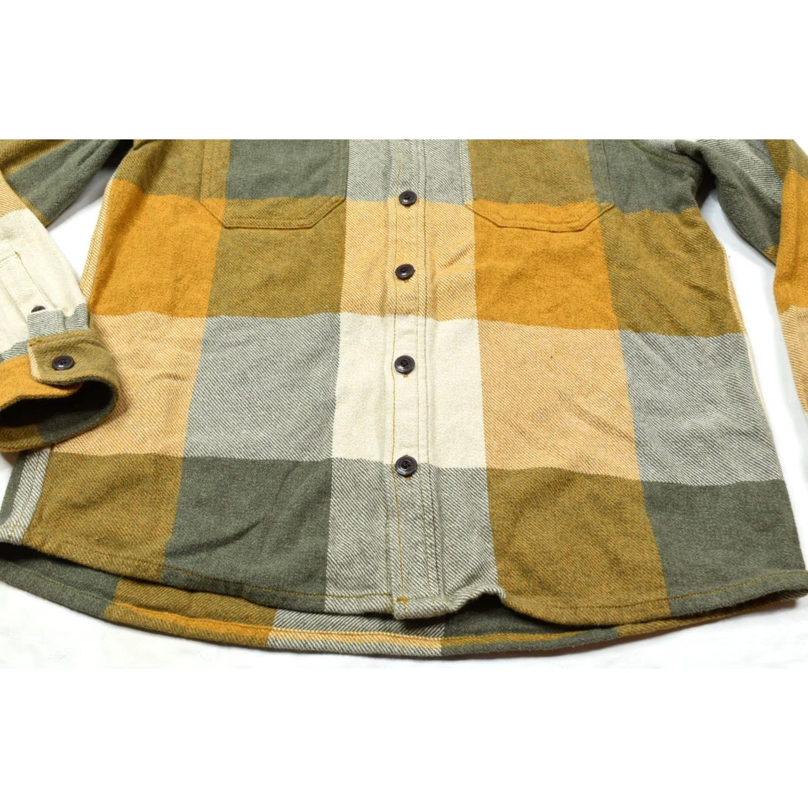 Vintage LL Bean Signature Northwoods Twill Shirt Mens Medium Orange Gray Plaid Button-Up Size US M / EU 48-50 / 2 - 4 Thumbnail
