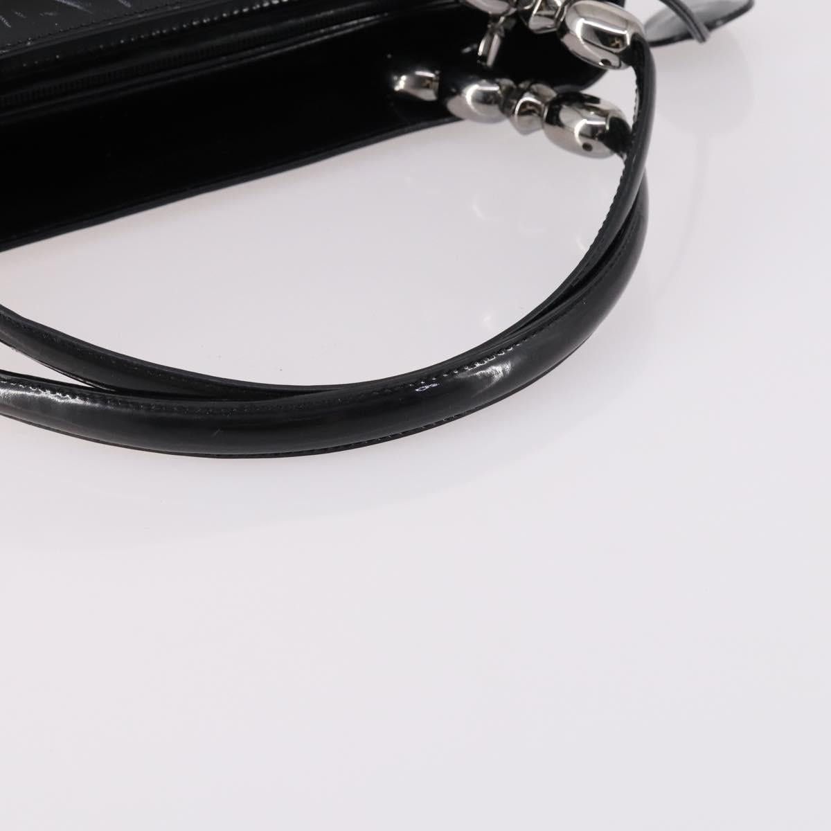 Dior DIOR Maris Pearl Hand Bag Patent Leather Black Silver Size ONE SIZE - 7 Thumbnail