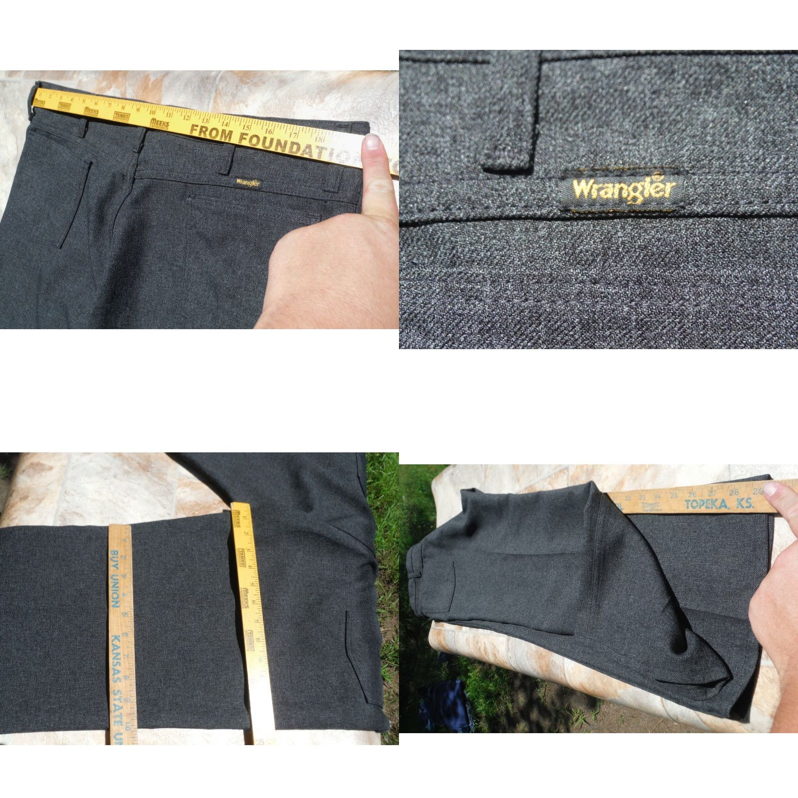 Wrangler Wrangler Wrancher 82HK Regular Fit Polyester Heather Black 90s USA Wrancher Jeans 38x29 Mens Pants 38x29 Vintage Wrangler - Wrancher 90s Size US 38 / EU 54 - 8 Thumbnail