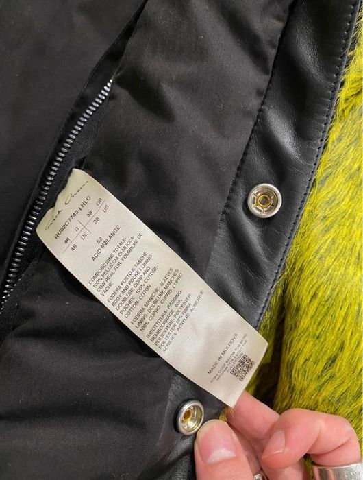 Rick Owens Rick owens mainline alice strobe leather jacket grinch | Grailed