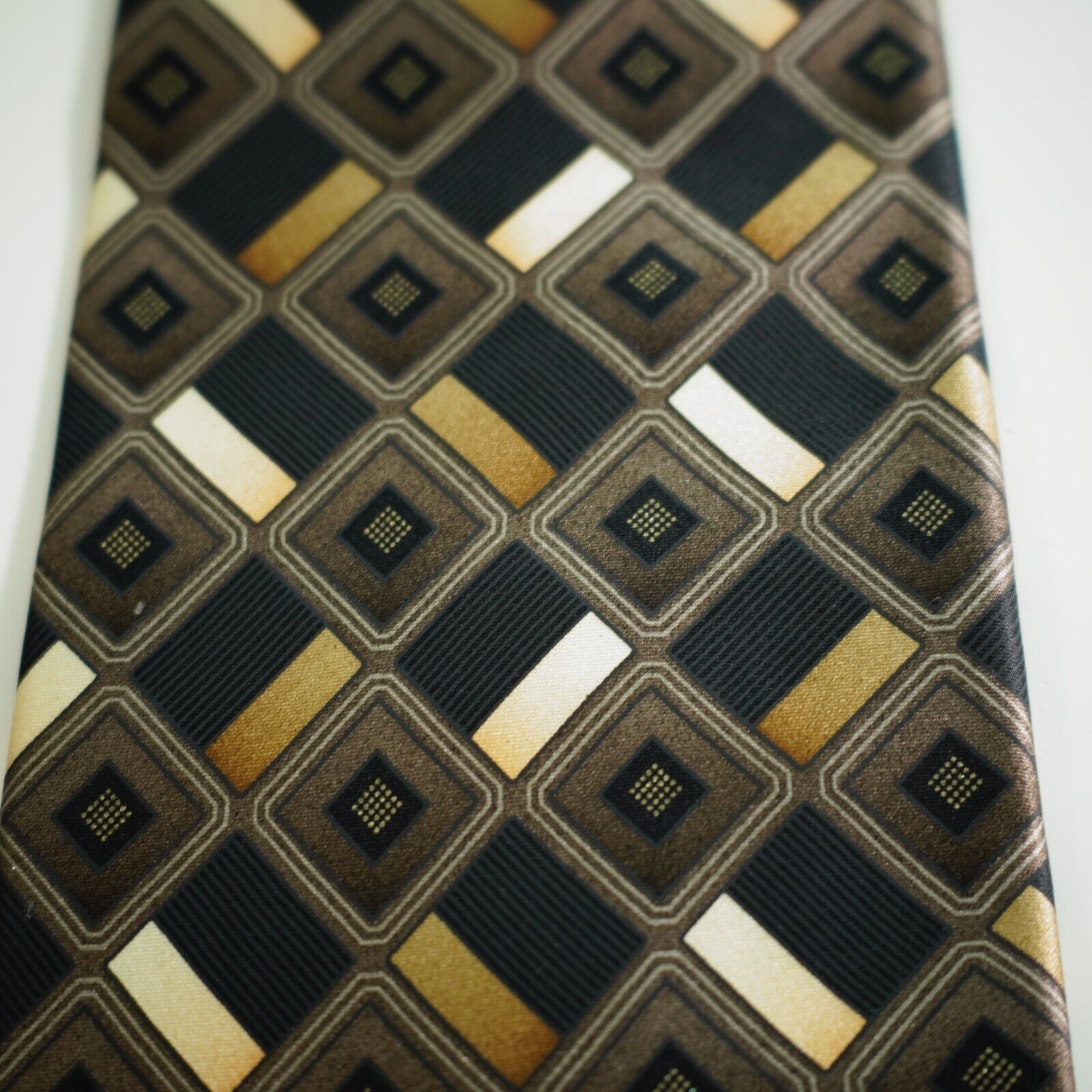 Alexander Julian Alexander Julian Colours Black Beige Tan Geometric Print Wid Size ONE SIZE - 2 Thumbnail