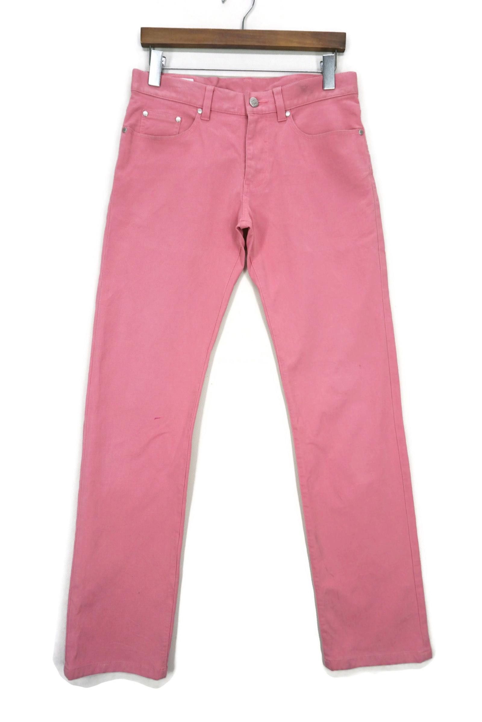 Vintage Lacoste Pants Relaxed Fit Pink Trousers fits W31xL31.5 Size 30" / US 8 / IT 44 - 2 Thumbnail