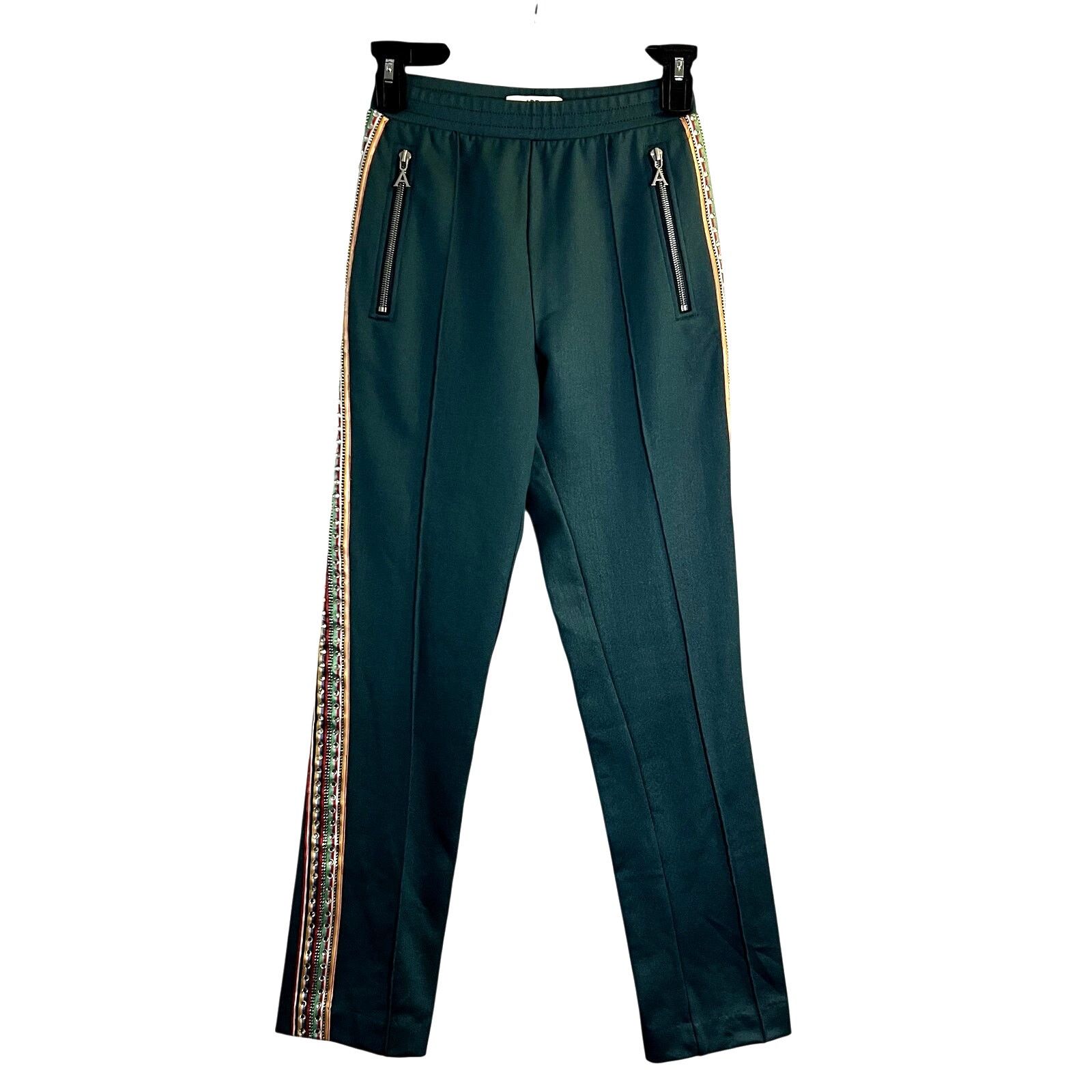 Area AREA Emerald Green Pants Stripe Zip Pocket size XS C4 Size 24" / US 00 / IT 34 - 2 Thumbnail