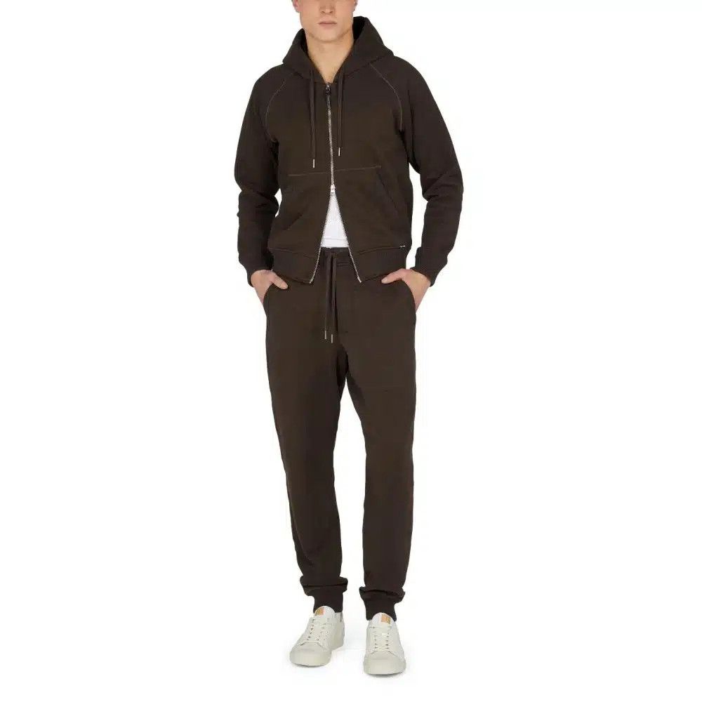 Tom Ford o1loc1c0625 JAL012 Cotton Sweatpants & Joggers in Brown Size US 30 / EU 46 - 3 Thumbnail
