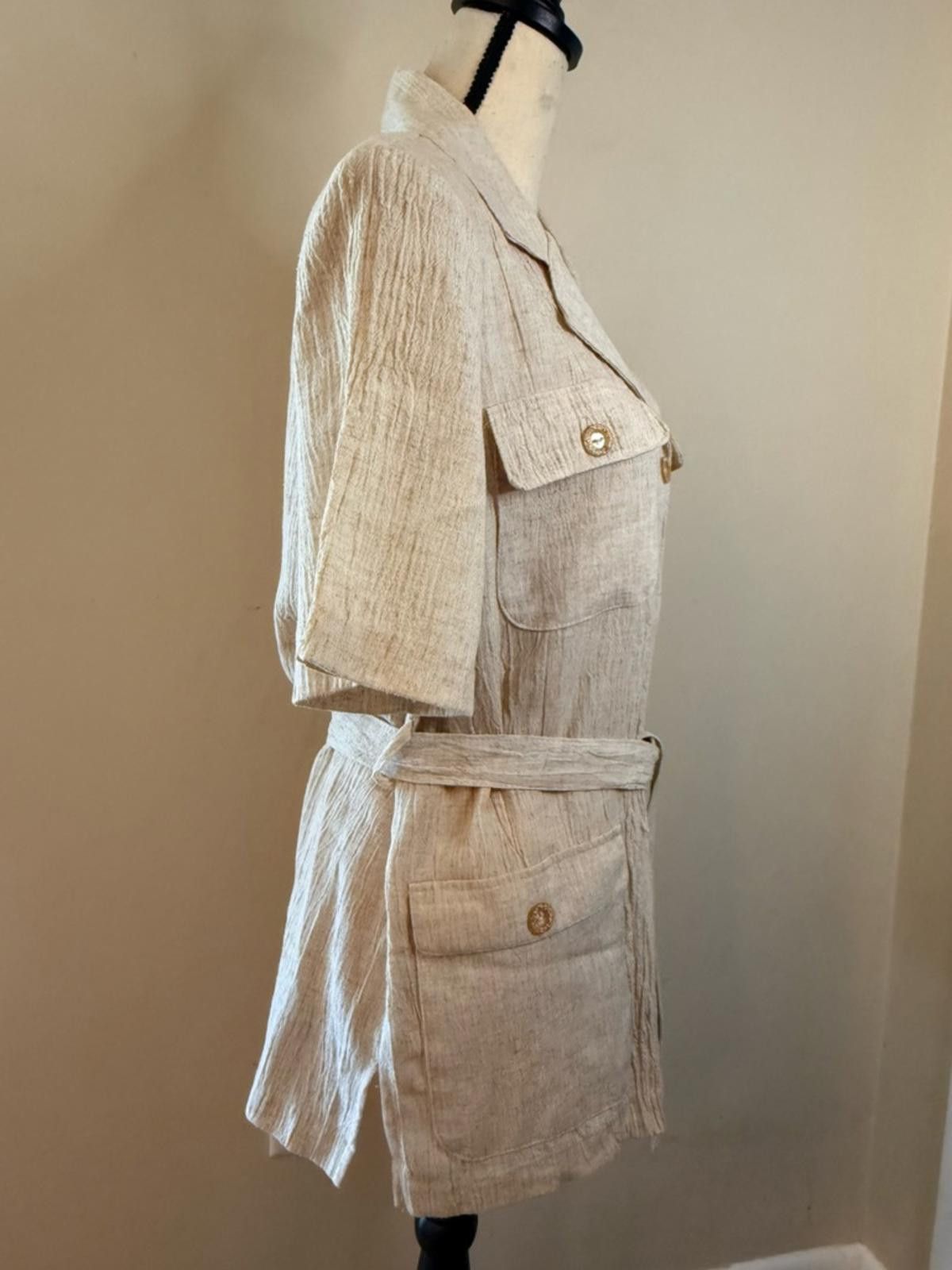 Other Alfred Dunner beige tan button front blazer jacket SZ 8 Size M / US 6-8 / IT 42-44 - 2 Thumbnail