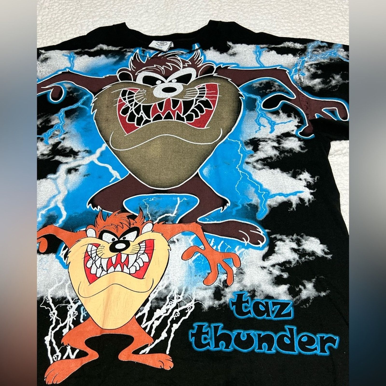 Other LOONEY TUNES TAZ AOP ALL OVER PRINT LIGHTNING SINGLE STITCH Size US XL / EU 56 / 4 - 3 Thumbnail