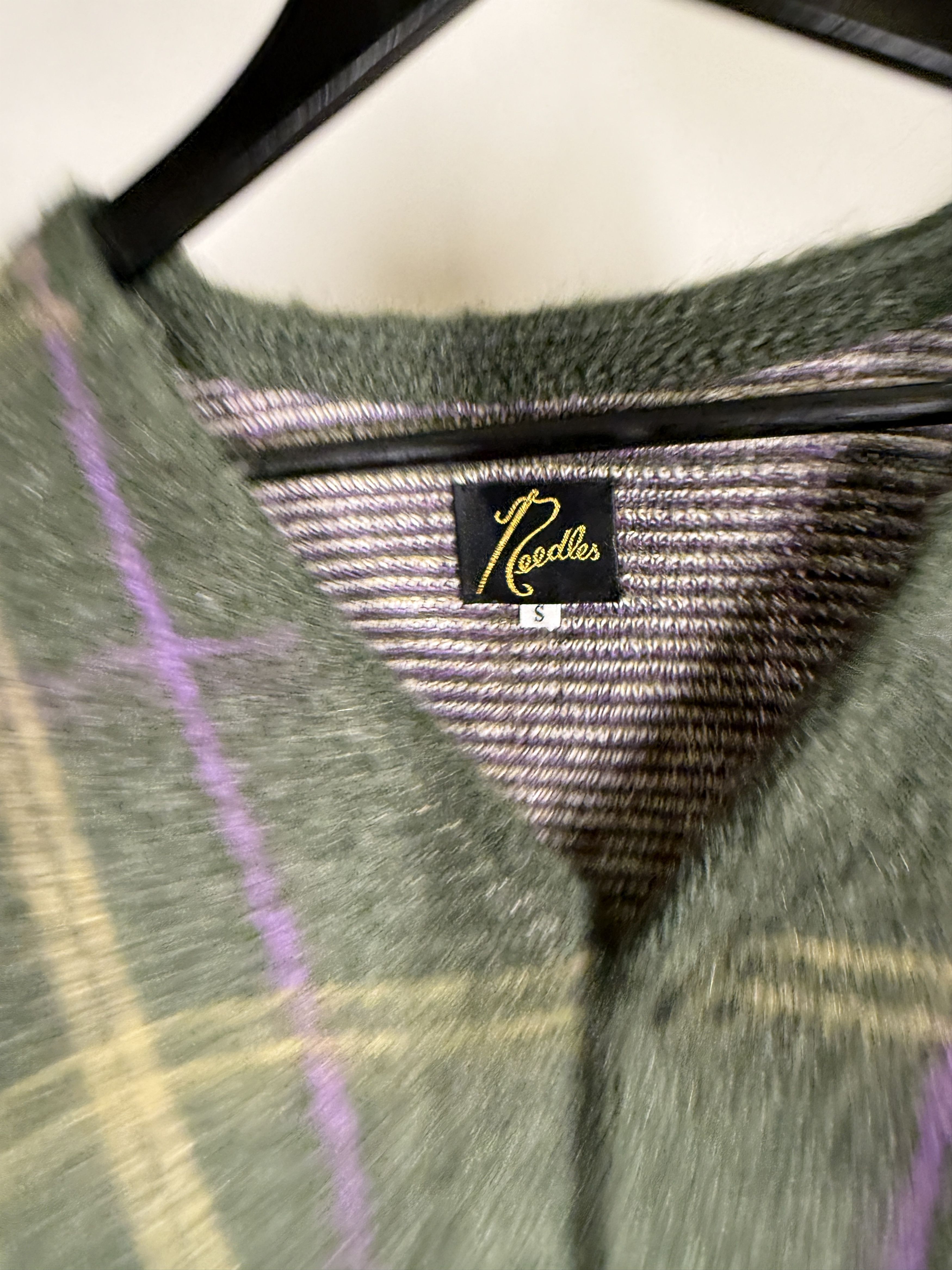 Needles Fuzzy mohair plaid cardigan Size US S / EU 44-46 / 1 - 3 Thumbnail