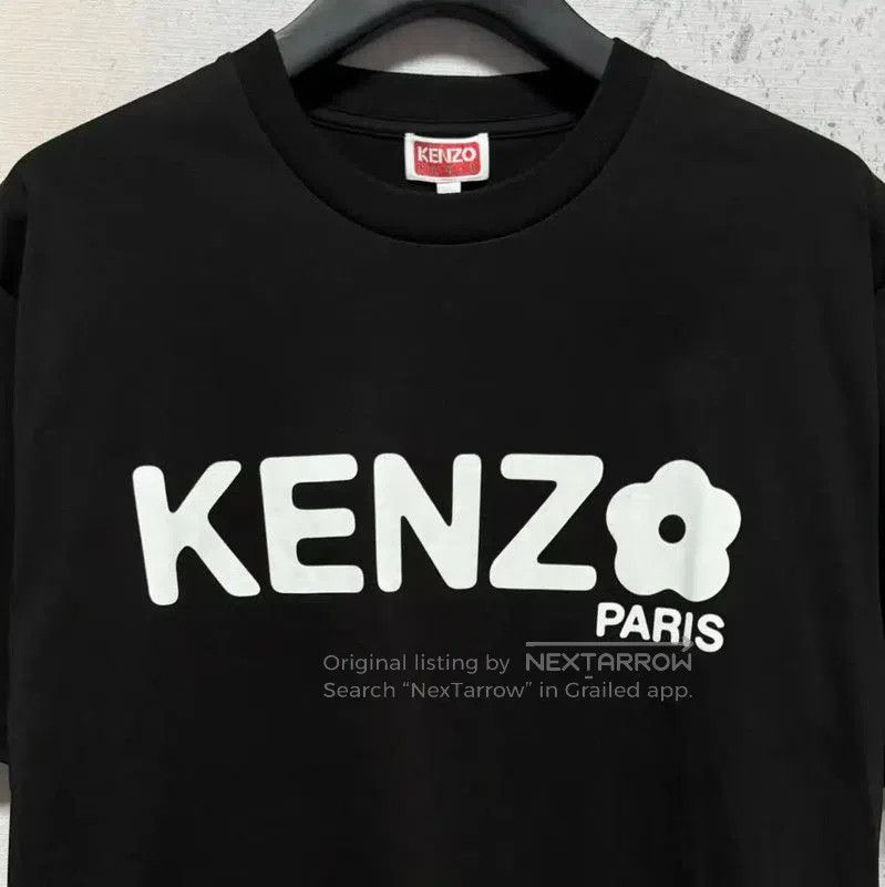 KENZO Summer Black Cotton Logo T-Shirt .