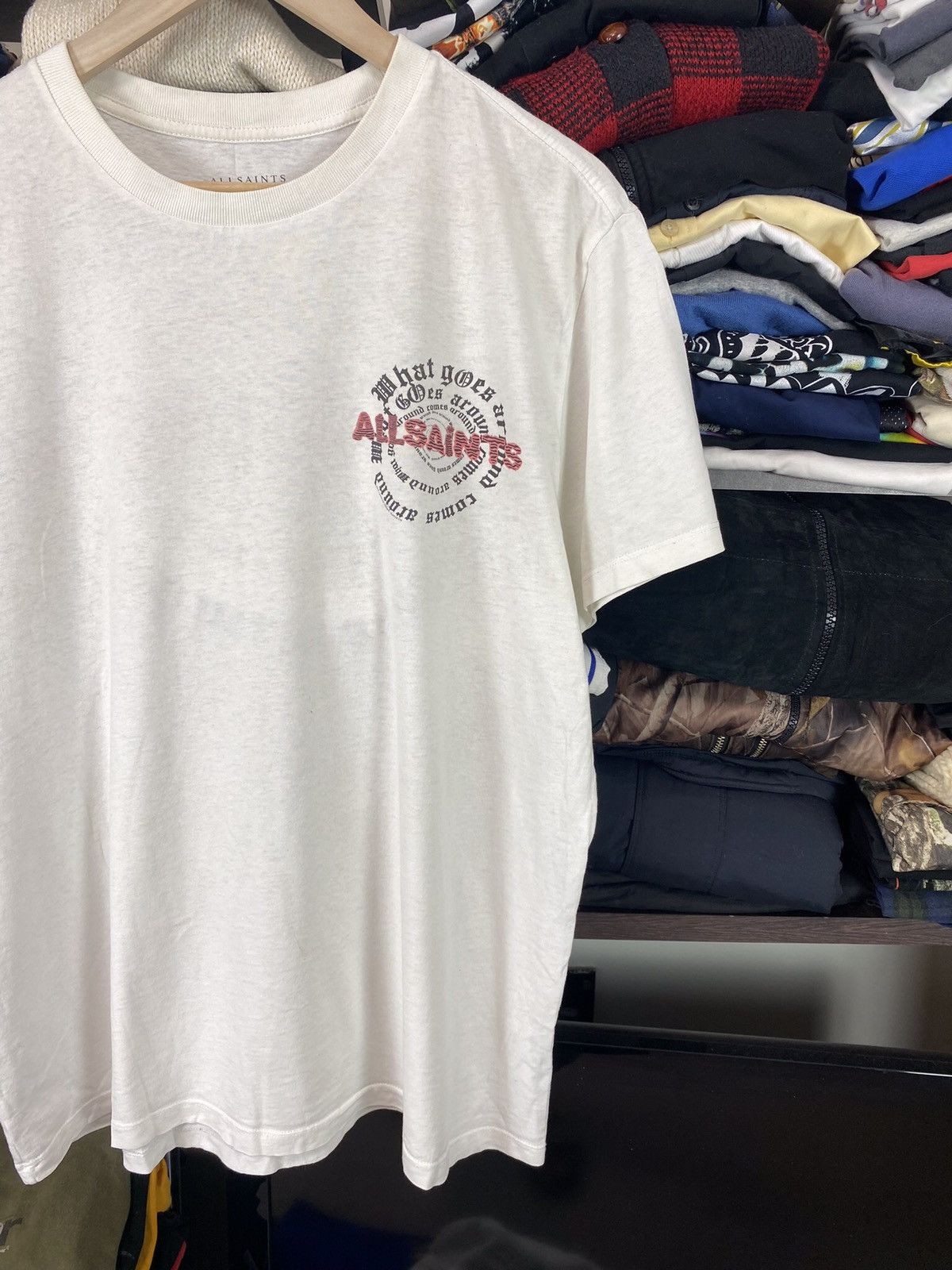 Allsaints × Japanese Brand × Vintage Y2K Vintage Allsaints Tee Shirt Archive Hype Size US M / EU 48-50 / 2 - 8 Thumbnail