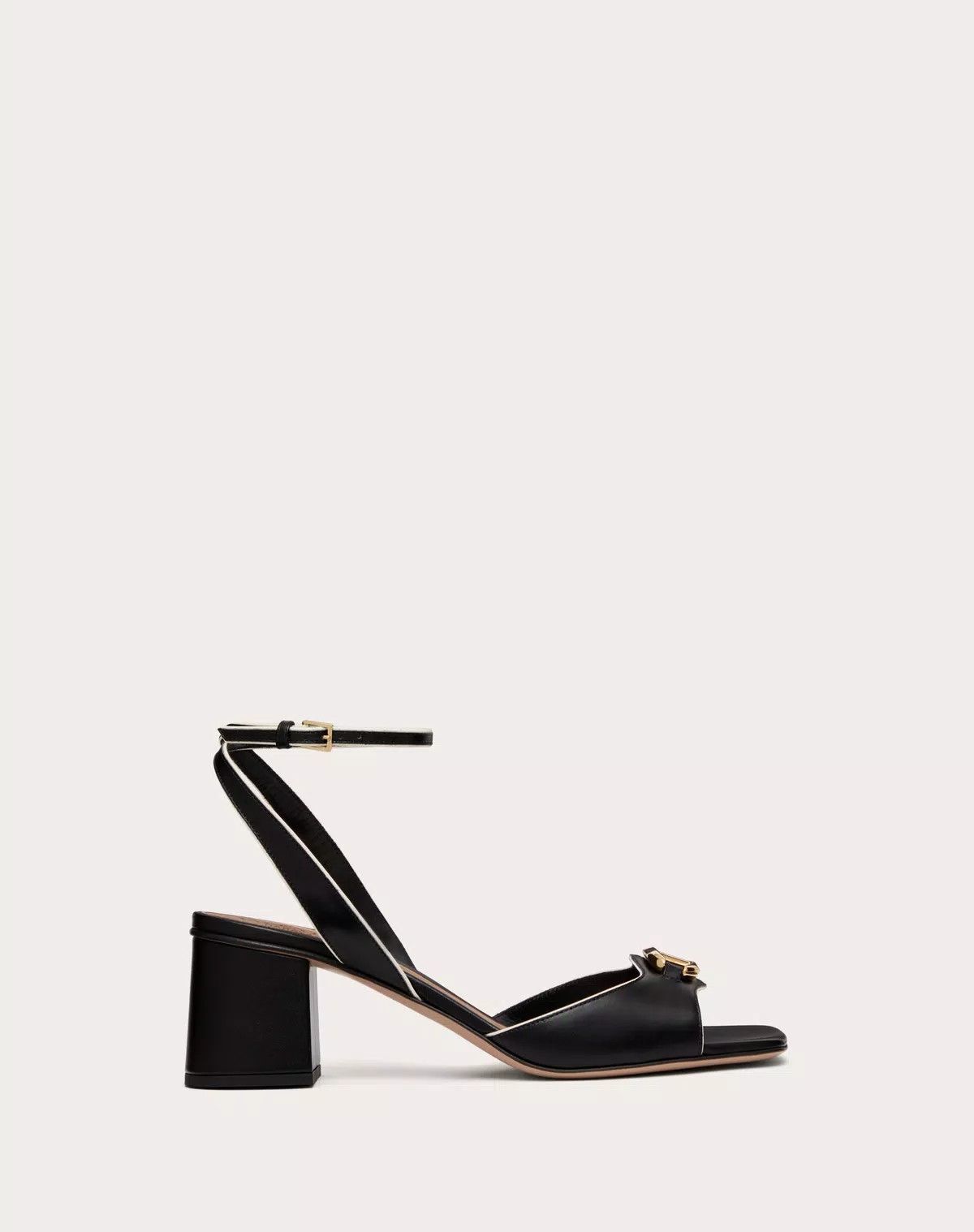 o1s1wg110625 Vlogo 60mm Leather Sandals in Black