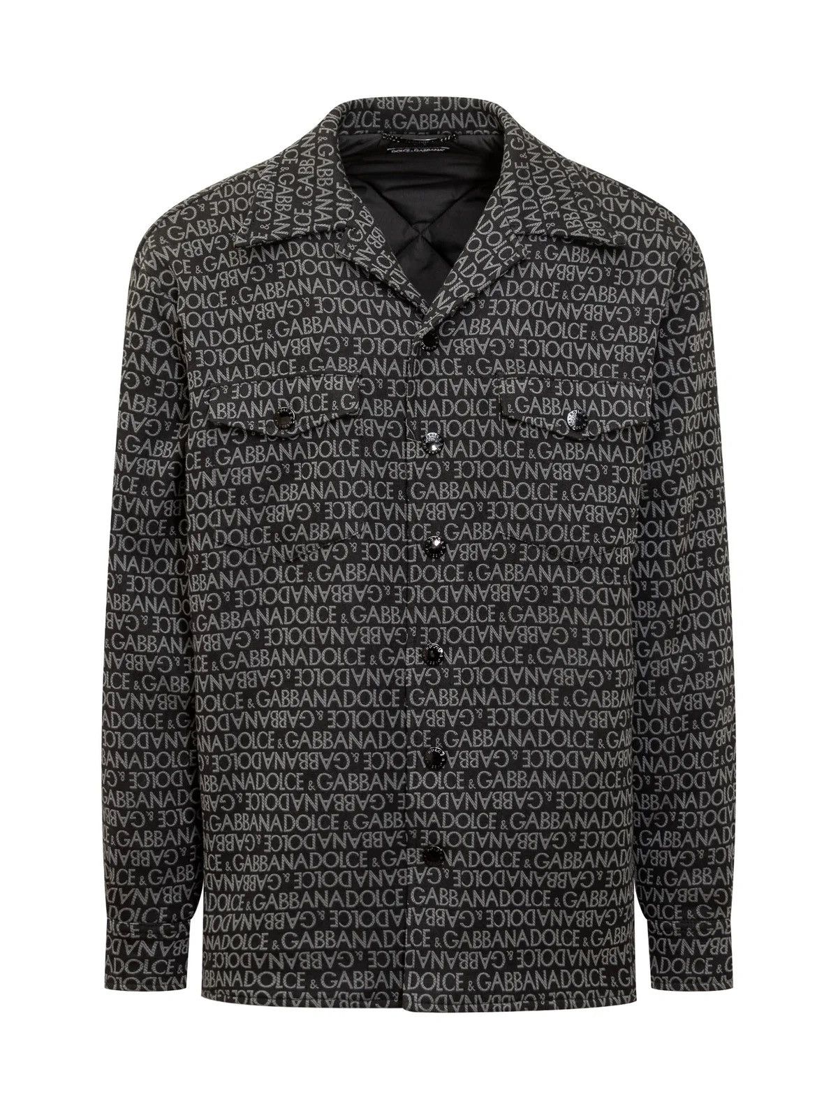 Dolce & Gabbana logo-printed shirt jacket