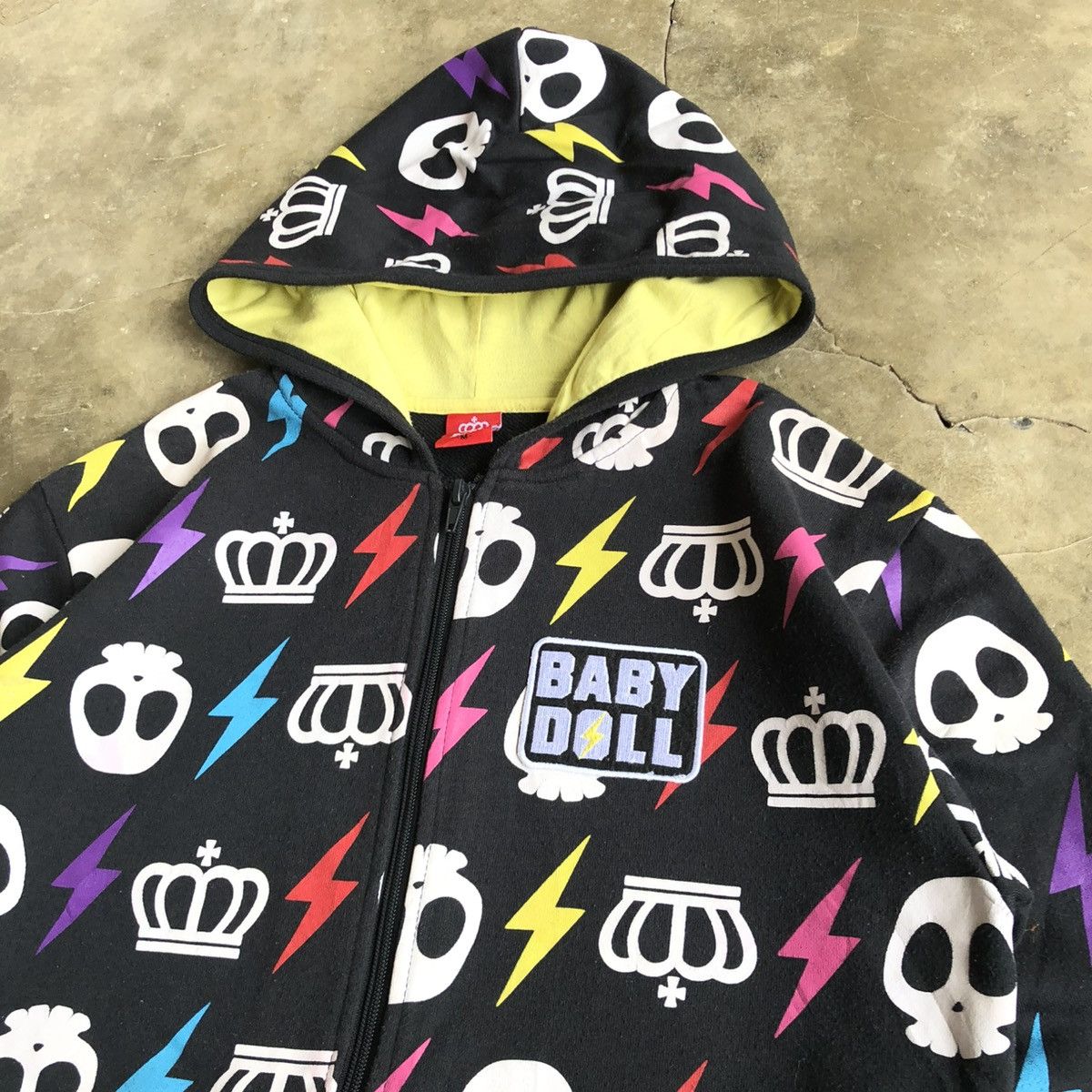 20471120 2000s Baby Doll All Over Print Logo Ziphoodie Black Lgb Size US M / EU 48-50 / 2 - 4 Thumbnail