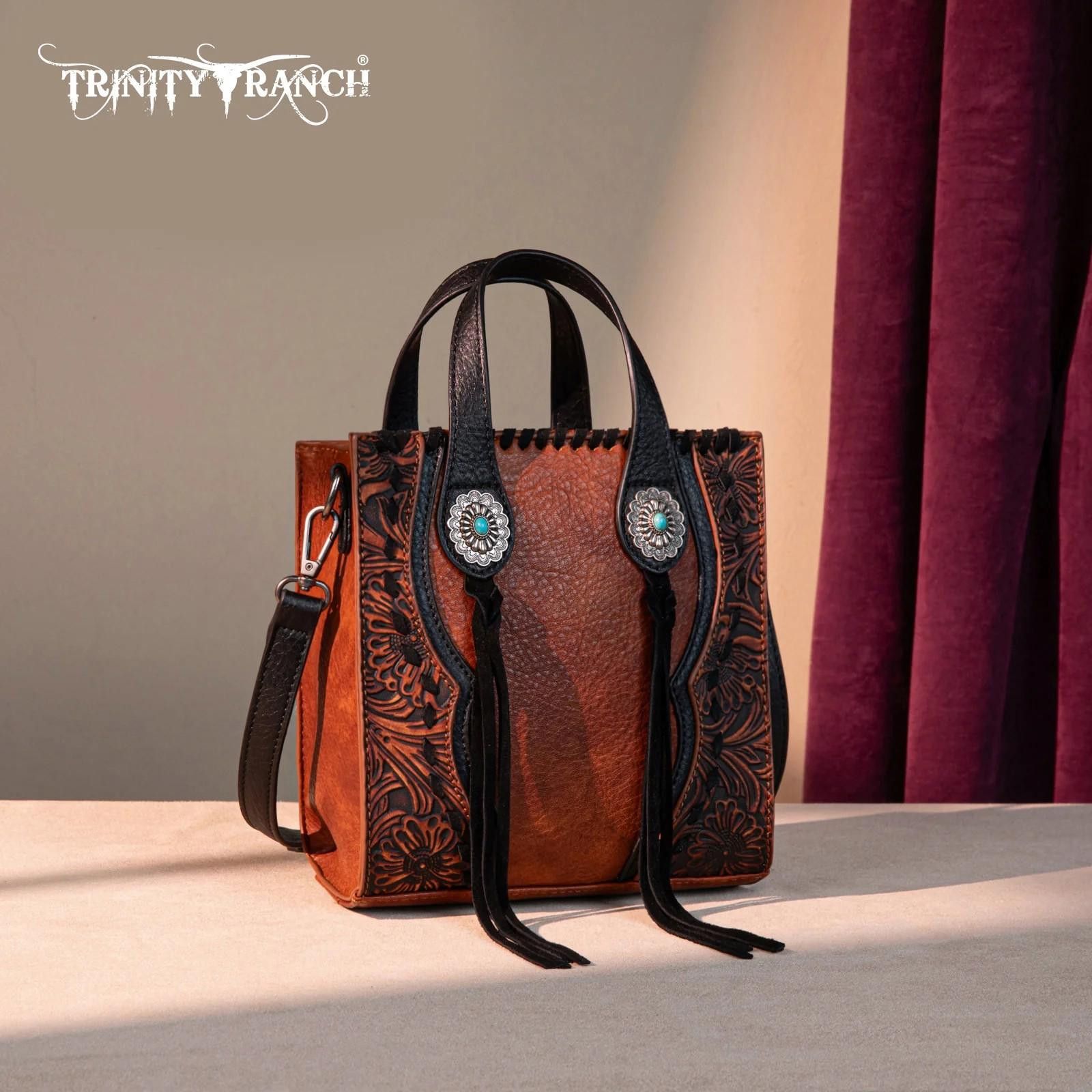 Designer Trinity Ranch Vintage Embossed Handbag Size ONE SIZE - 1 Thumbnail