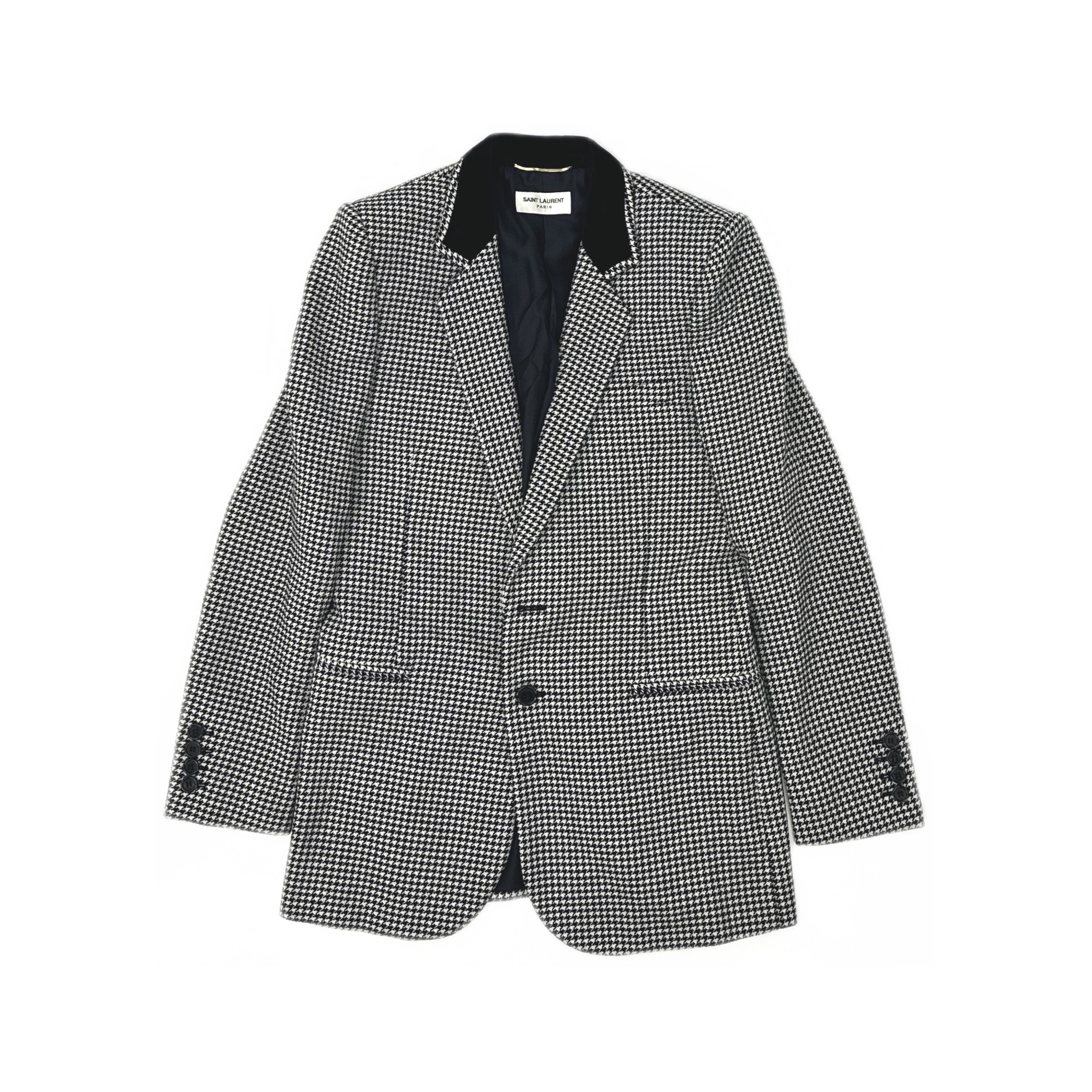 Saint Laurent Paris Saint Laurent Houndstooth Blazer Size 36 Size XS / US 0-2 / IT 36-38 - 1 Thumbnail