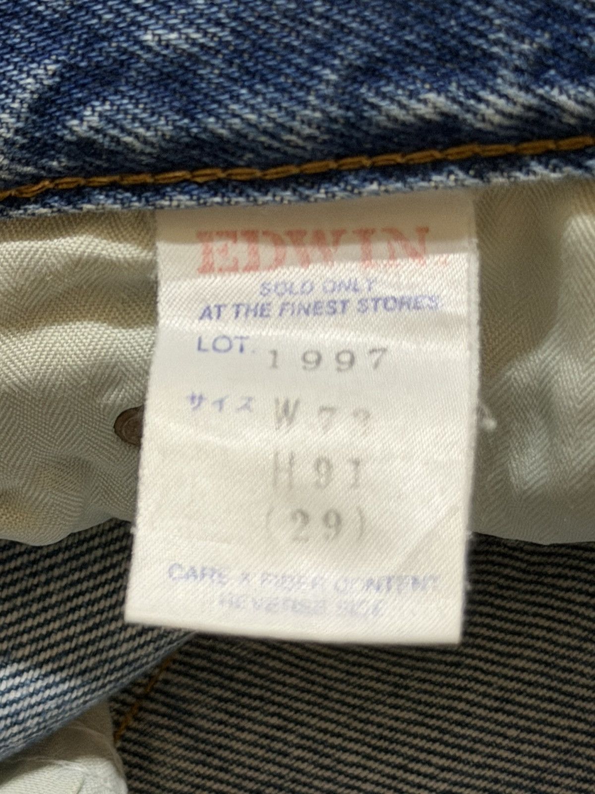 Edwin Vintage 90s Edwin Blue Faded Wash Distressed Straight Leg Size 27" / US 4 / IT 40 - 6 Thumbnail