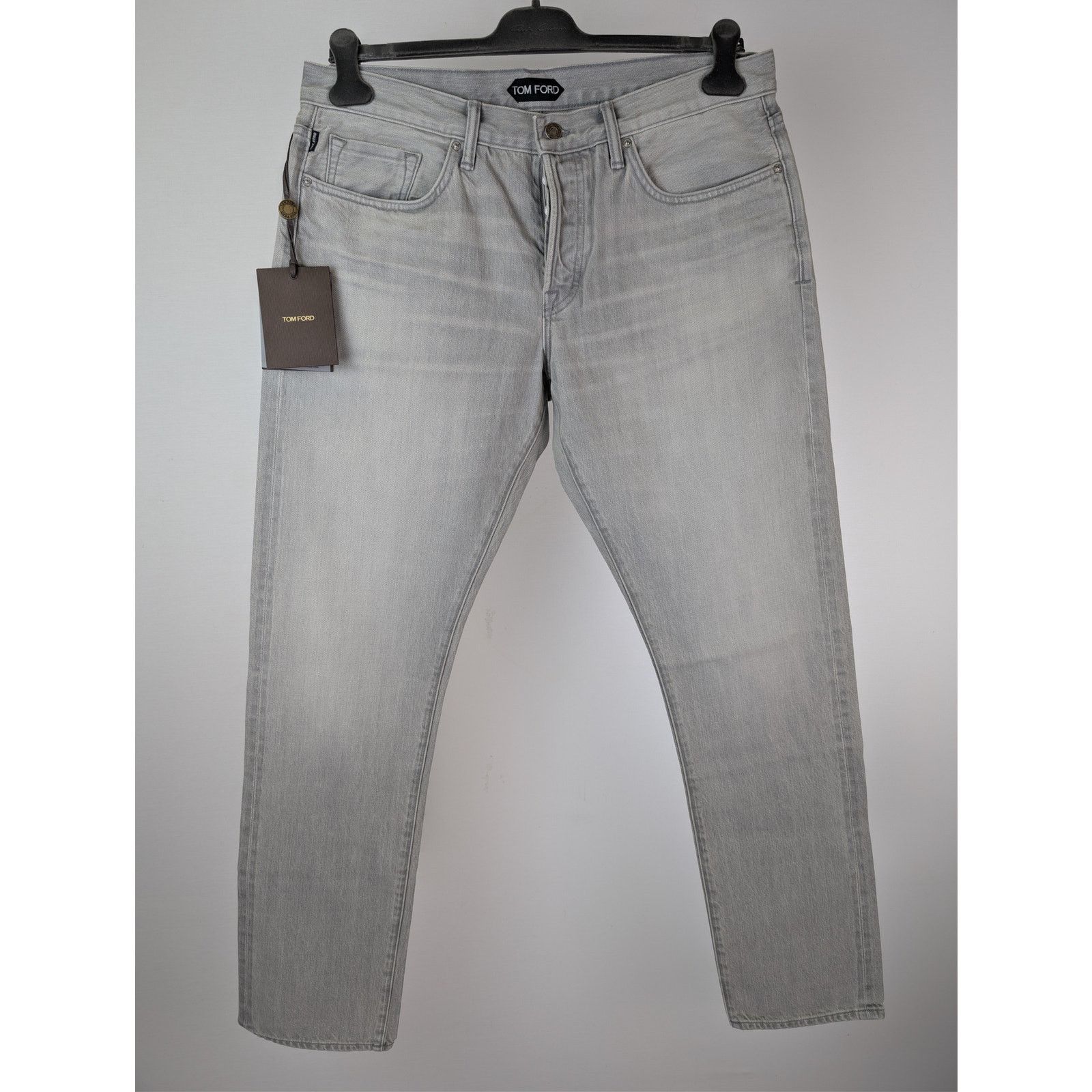 Tom Ford o1rshd1 Slim Fit Denim Jeans in Pale Grey Size US 36 / EU 52 - 2 Thumbnail