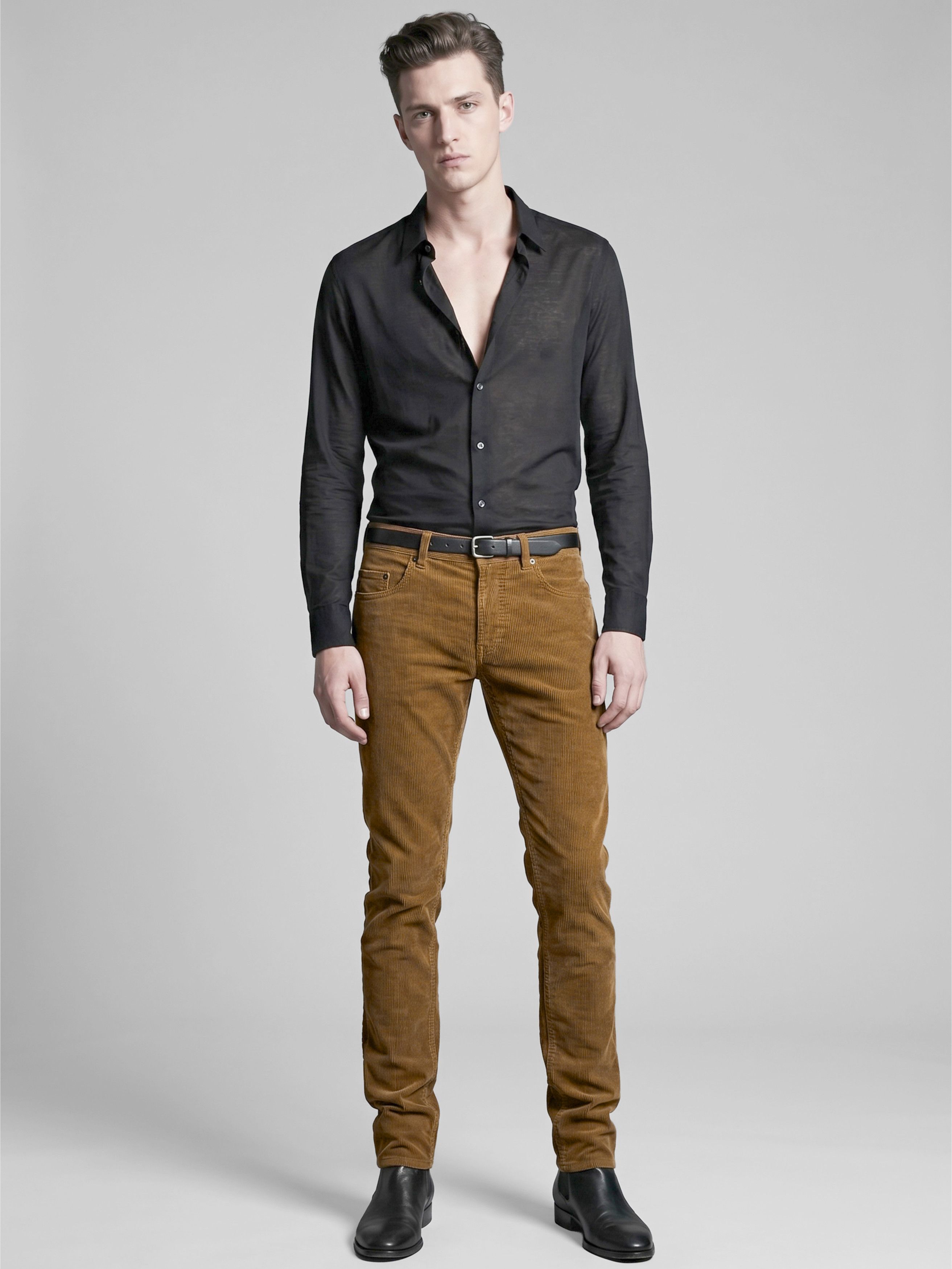Saint Laurent Paris SLP Camel Corduroy D14 Pants Size US 31 - 16 Thumbnail