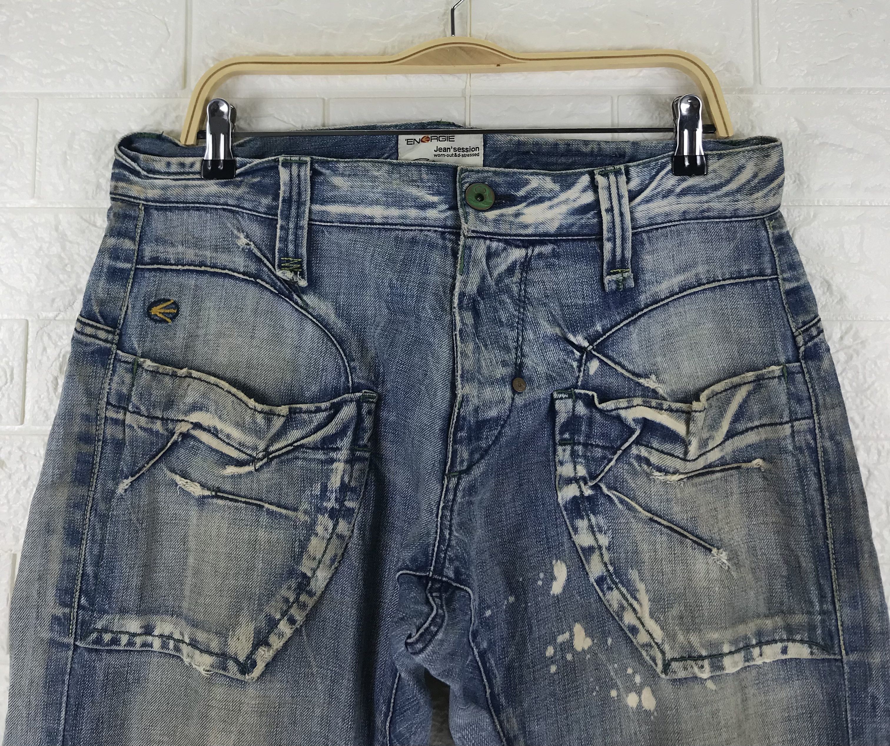 Energie Vintage Energie Faded Blue Bush Jeans Size US 34 / EU 50 - 2 Thumbnail