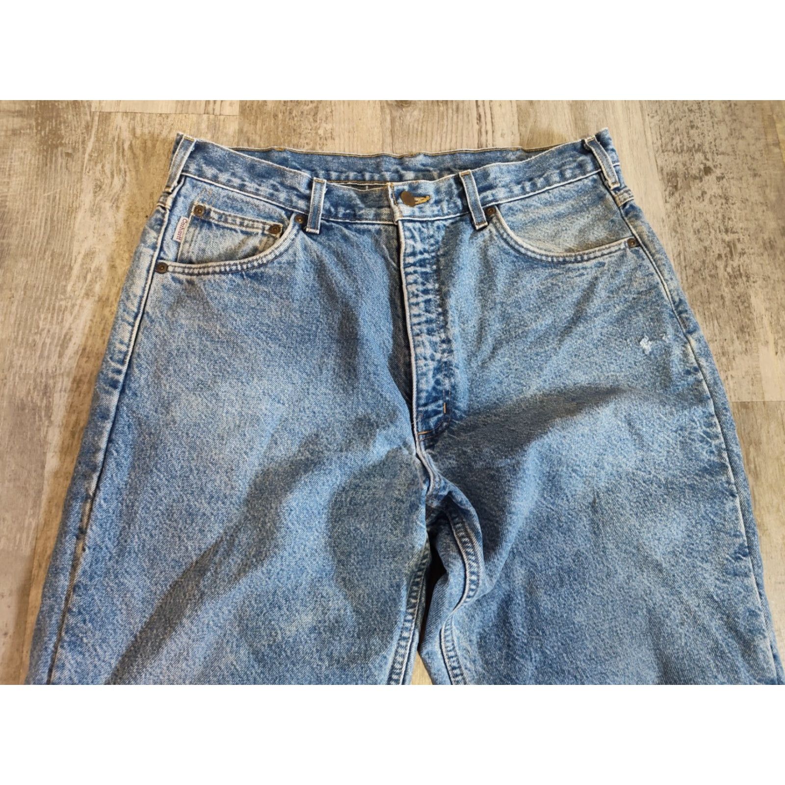 Carhartt VINTAGE Carhartt Jeans Mens 36x32 Flannel Lined Distressed Work Wear USA B21DST Size US 36 / EU 52 - 5 Thumbnail