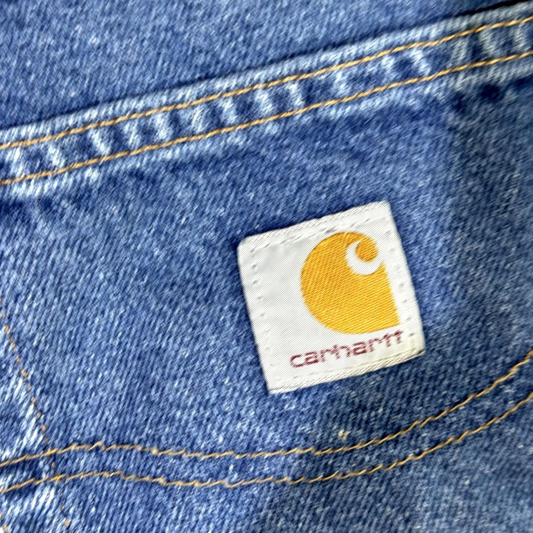 Carhartt VINTAGE Carhartt Jeans Mens 29x30 Blue Relaxed Fit Straight Leg Workwear Denim Zip Fly Size US 29 - 6 Thumbnail