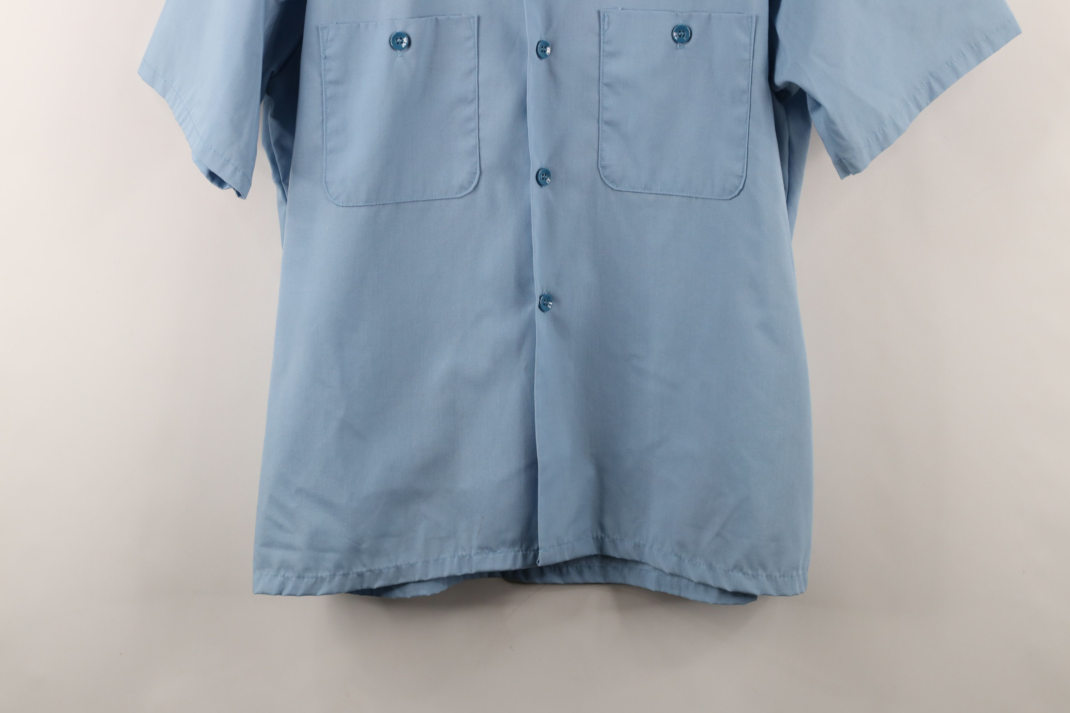 Big Mac × Vintage Vintage 70s Big Mac Workwear Mechanic Short Sleeve Shirt USA Size US L / EU 52-54 / 3 - 3 Thumbnail