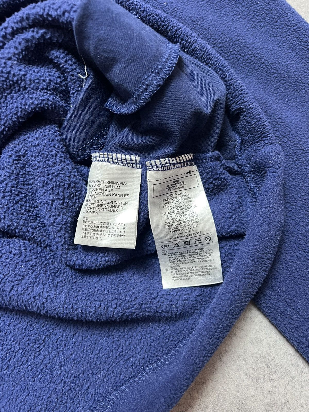 Vintage Crazy Y2K Adidas 1/4 Zip Fleece Boxy Sherpa Quarter Bloke Size US S / EU 44-46 / 1 - 8 Thumbnail