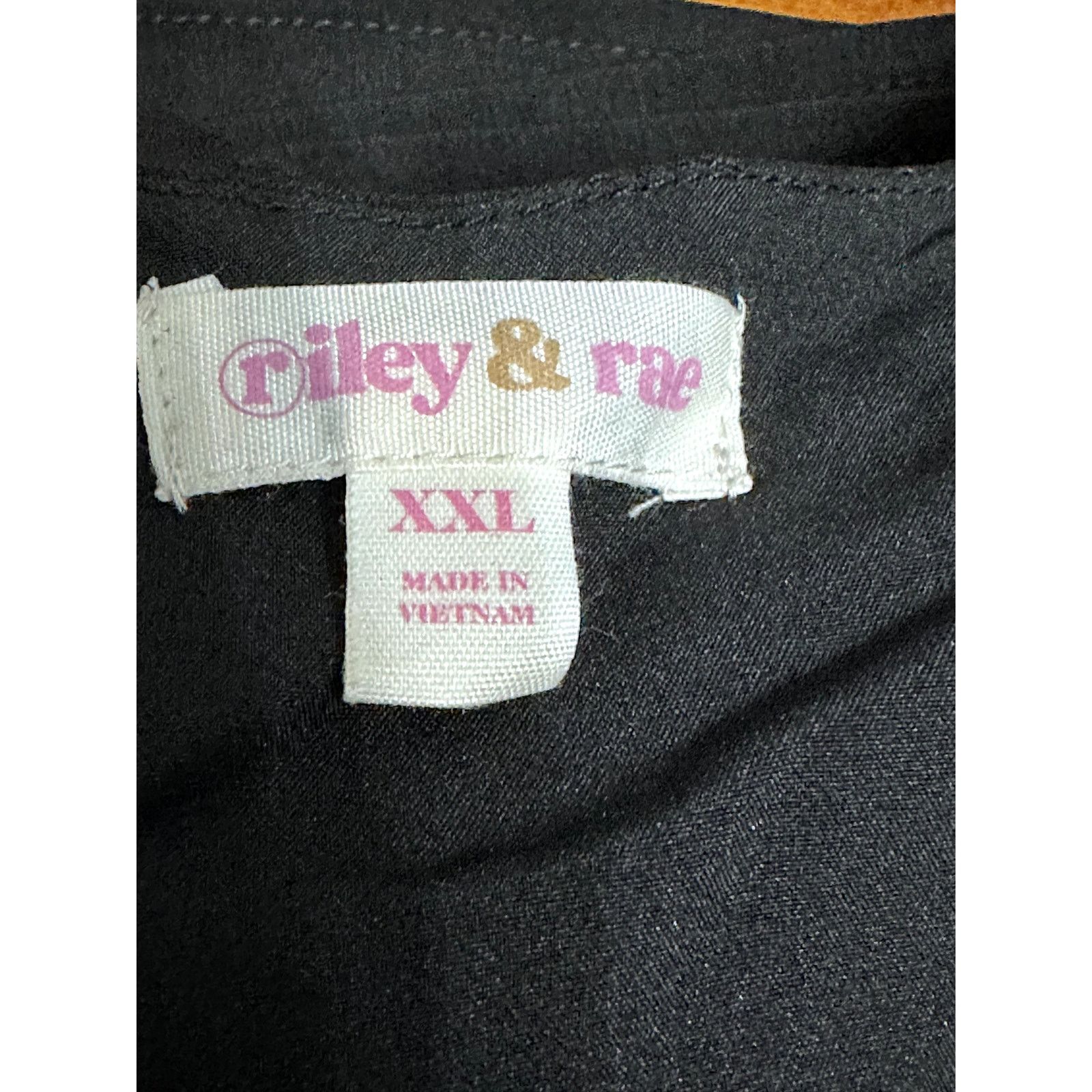 Other Riley & Rae Black Bohemian Peplum Tie Front Blouse XXL NWT Size XXL / US 16-18 / IT 52-54 - 9 Thumbnail