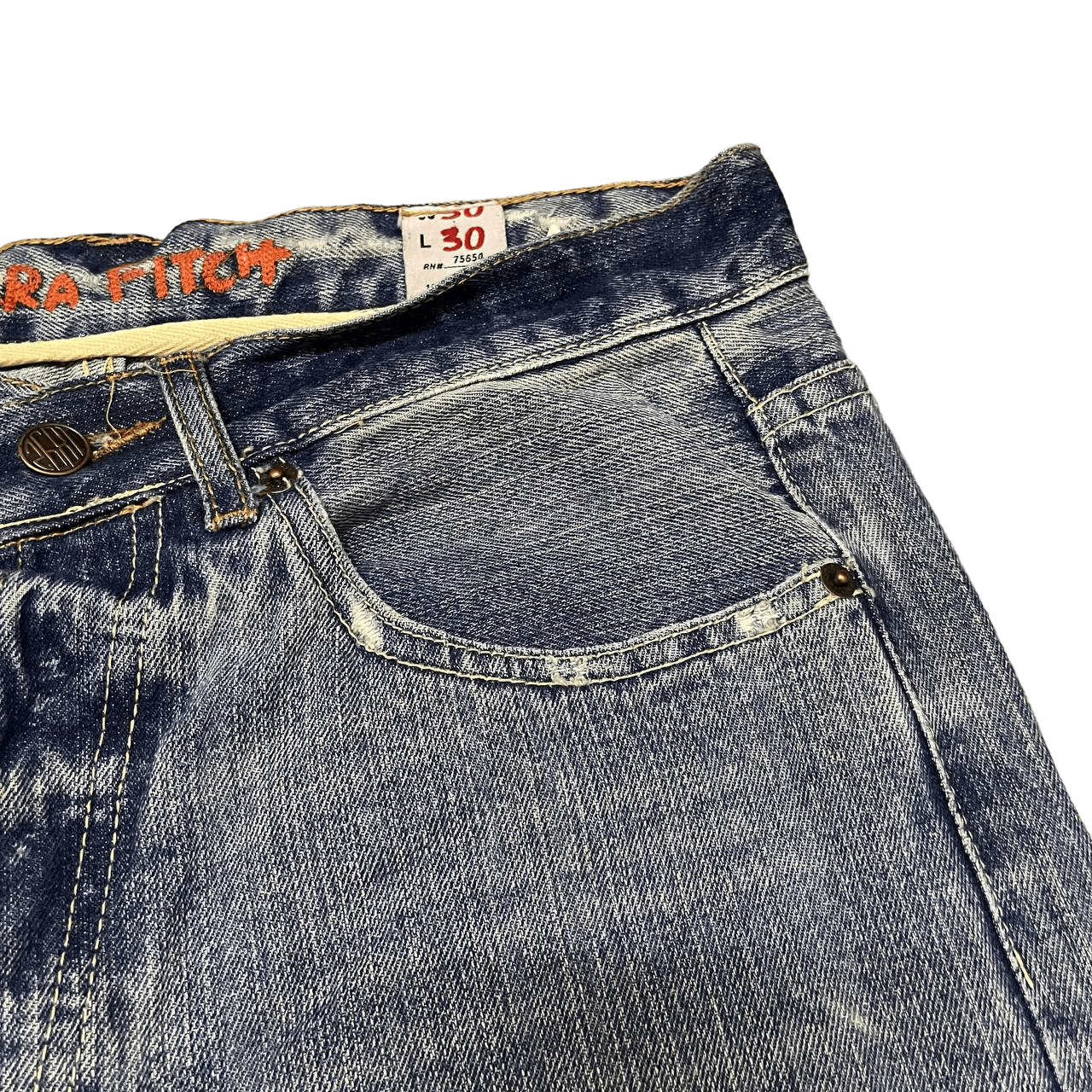 Japanese Brand Vintage Ezra Fitch 1892 Distressed Denim Size US 30 / EU 46 - 8 Thumbnail