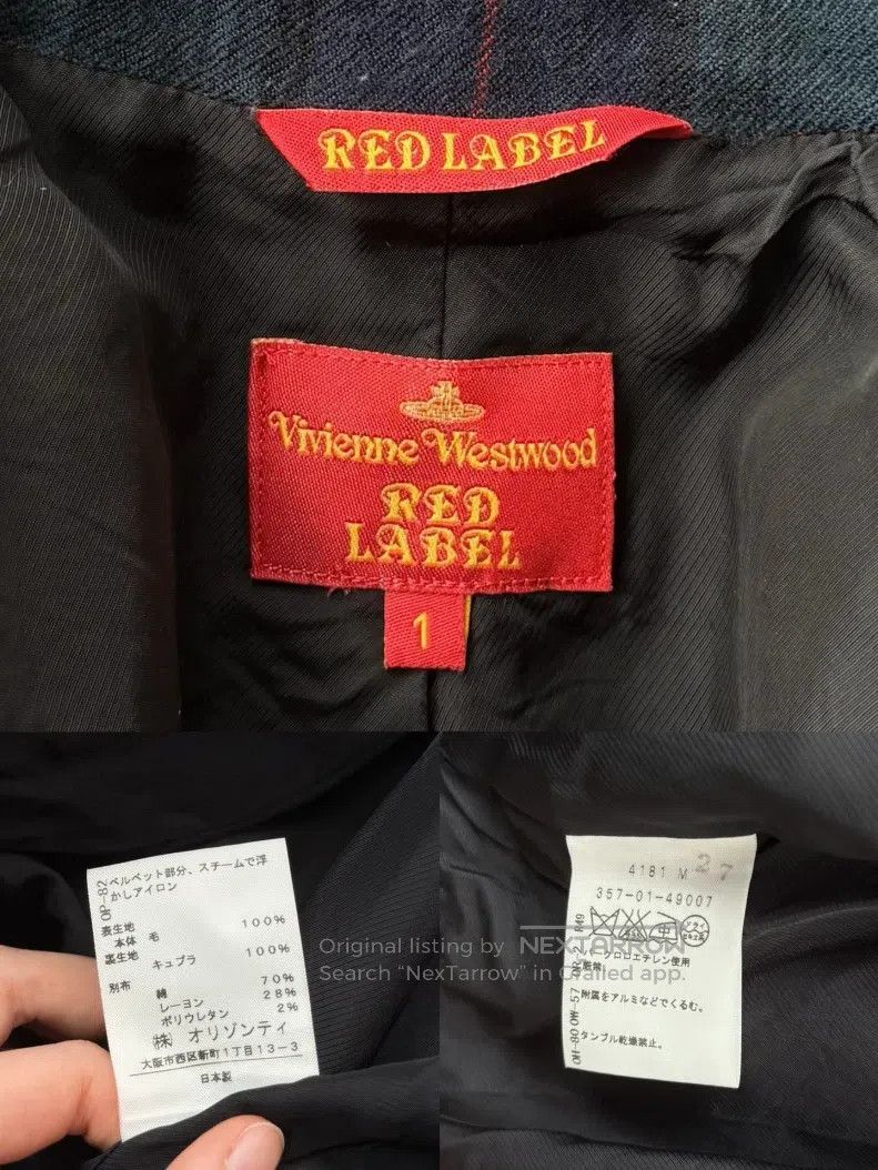 Vivienne Westwood Vivienne Westwood Early Dark Blue-Green Plaid Velvet Heart Size S / US 4 / IT 40 - 4 Thumbnail