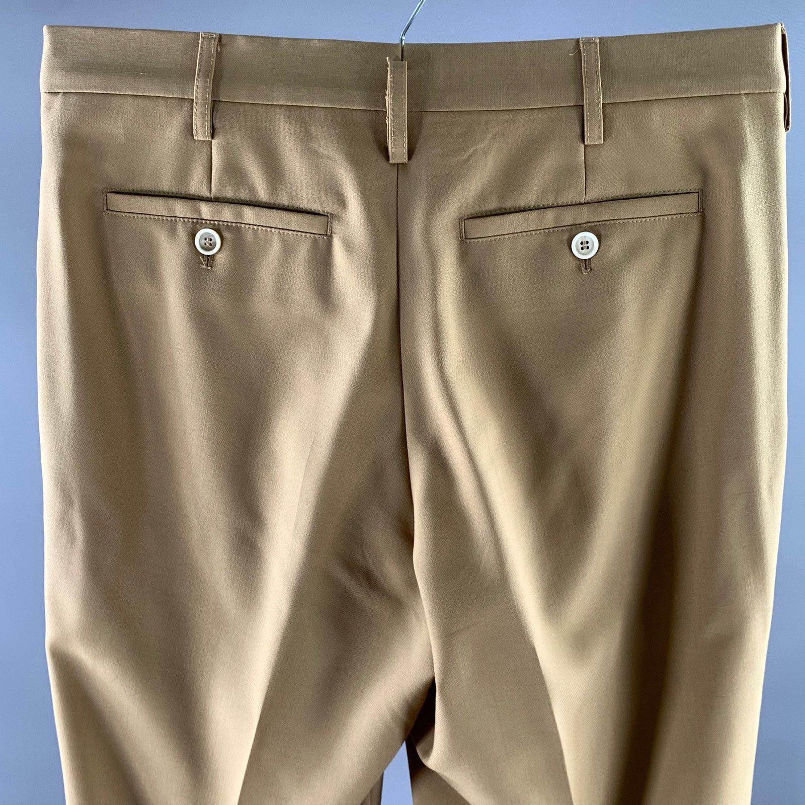 Marni MARNI Size 32 Khaki Wool Button Fly Dress Pants Size US 32 / EU 48 - 2 Thumbnail