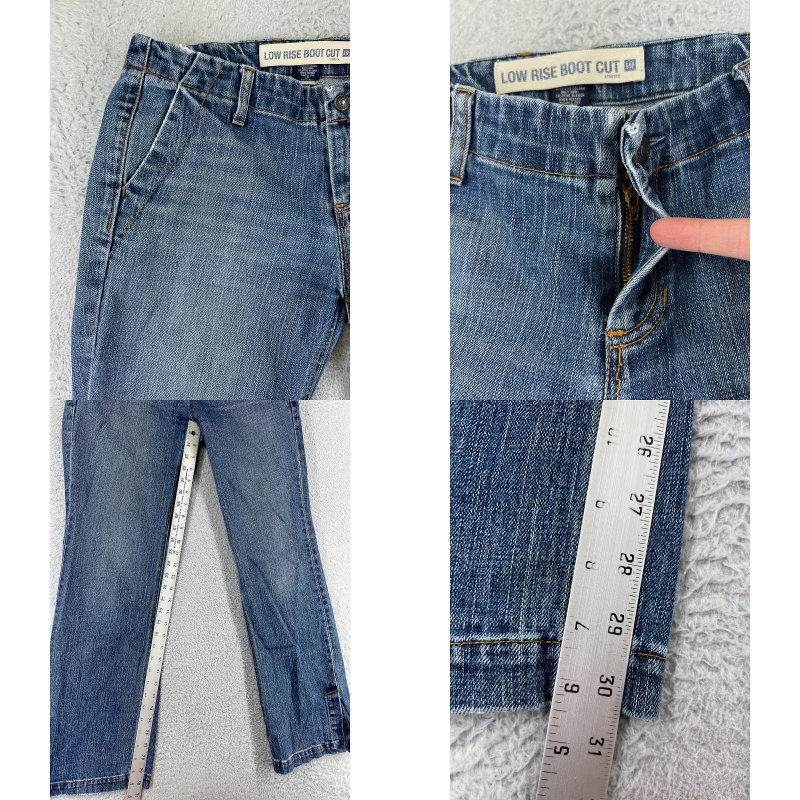 Gap Gap Jeans Women 8 Denim Bootcut Slit Hem Cotton Blend 30x30.5 Blue Womens Size 30" / US 8 / IT 44 - 8 Thumbnail