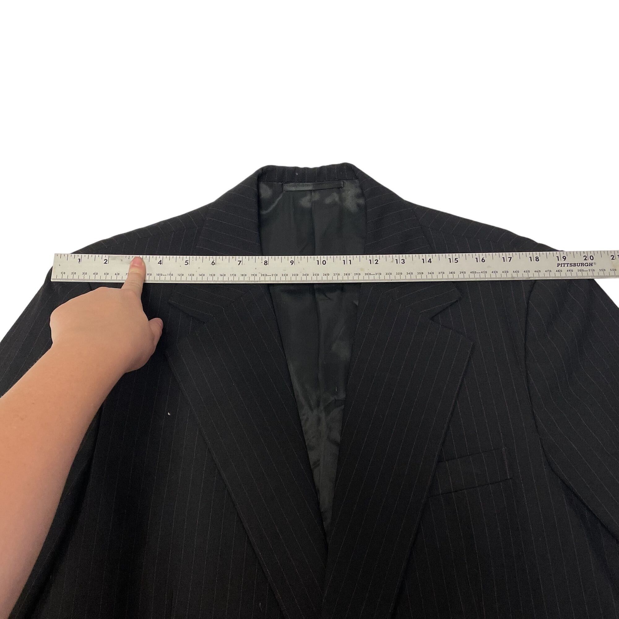 Other Vtg Wilkinson of England BESPOKE Black Red Stripe Sport Coat Size 40L - 5 Thumbnail
