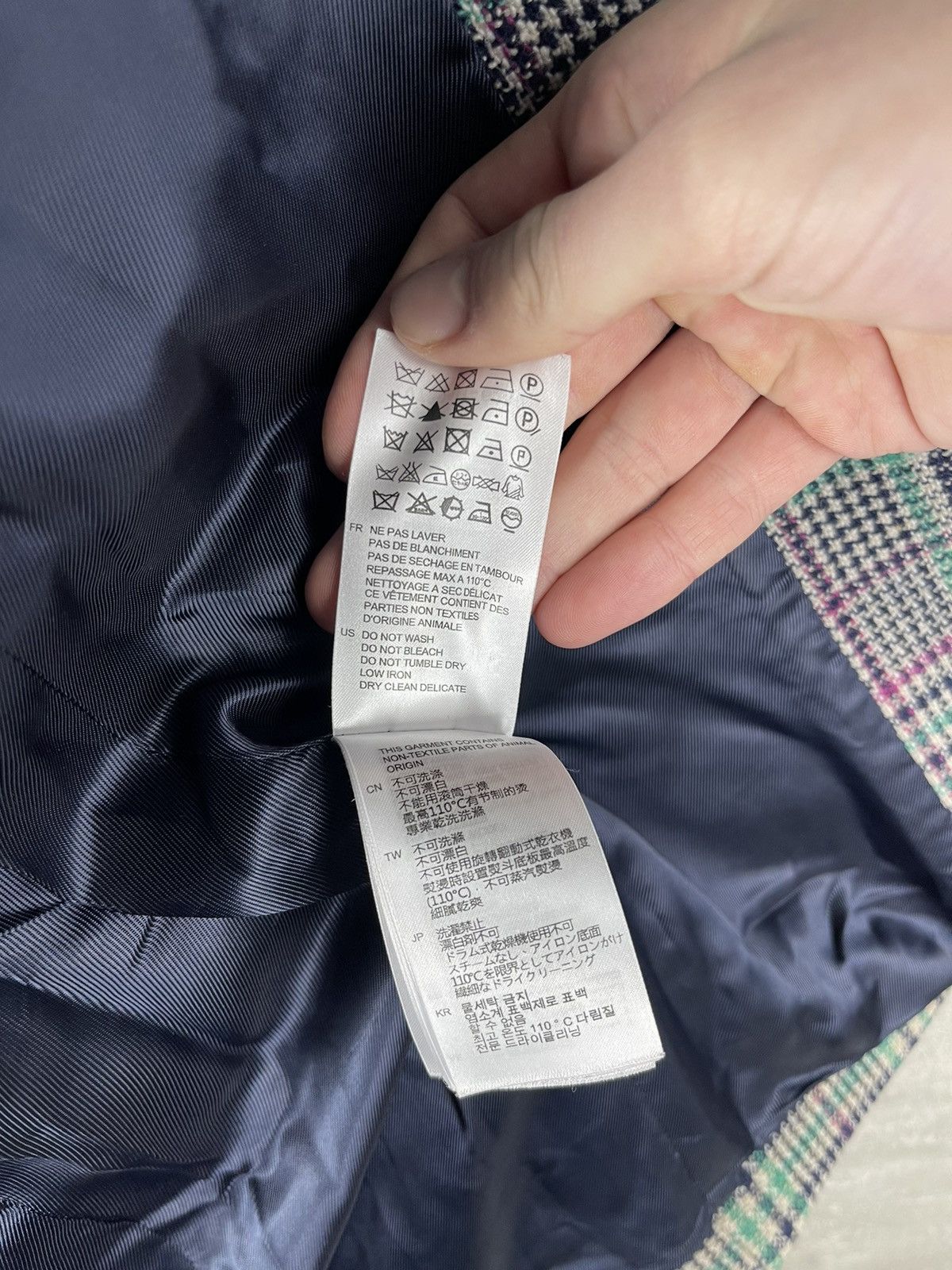 Sandro Sandro Paris Checked Wool Blazer Multicolor Made in Romania Size XS / US 0-2 / IT 36-38 - 10 Thumbnail