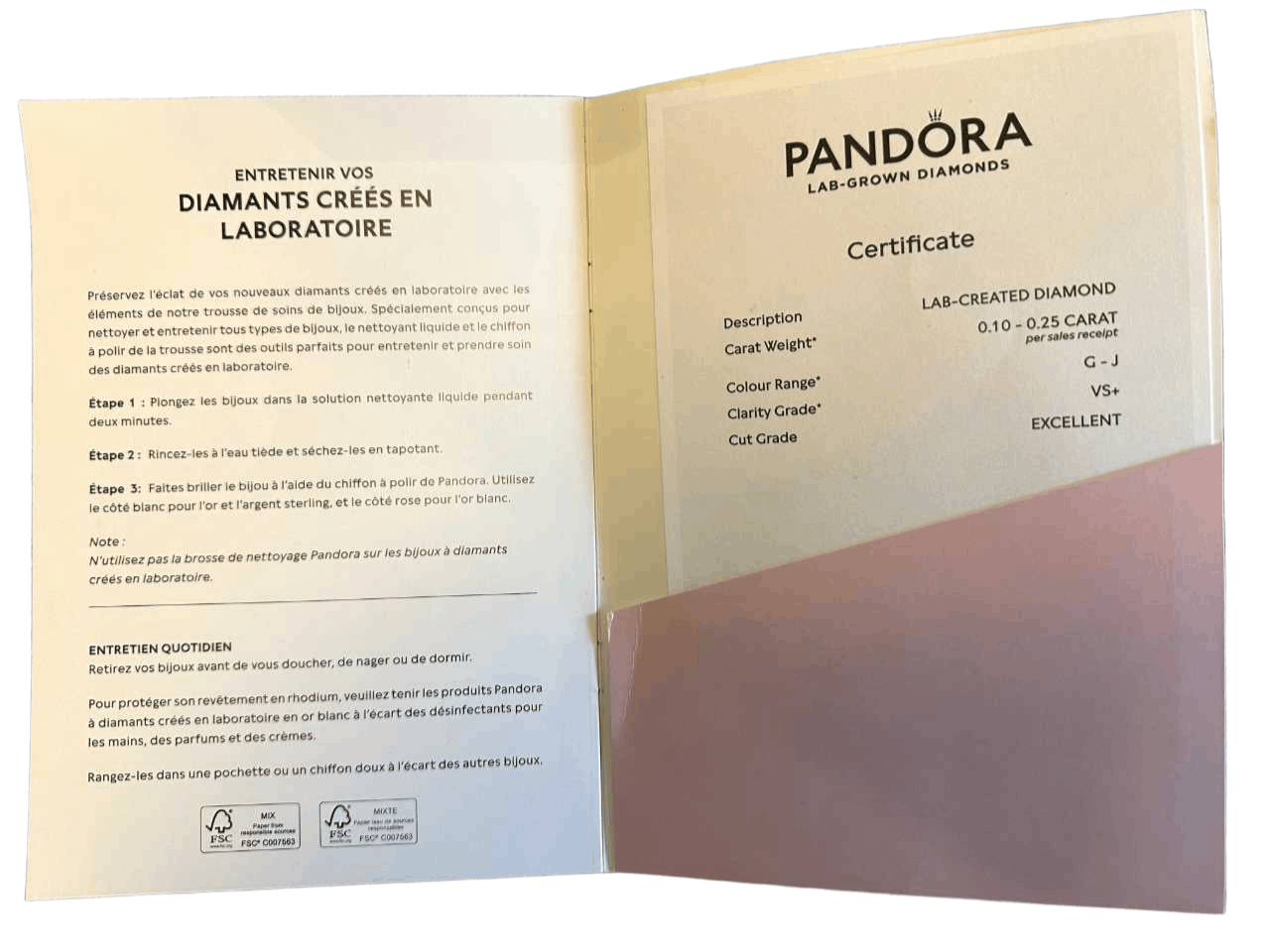 pandora Pandora 14K Gold Lab Diamond Necklace 0.15ct Bezel Pendant Size ONE SIZE - 10 Thumbnail