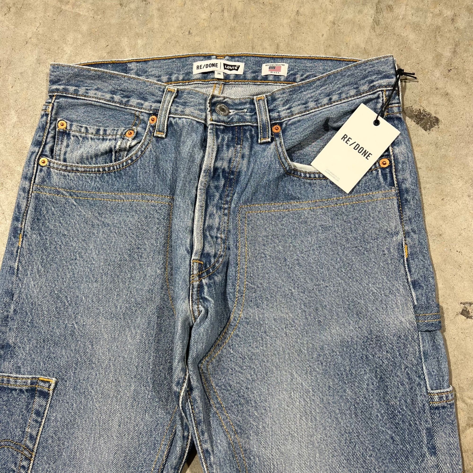 Levi's × RE/DONE NWT RE/DONE x LEVI'S WORKWEAR INDIGO JEANS SZ 26 Size 26" / US 2 / IT 38 - 4 Thumbnail
