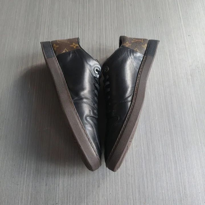Louis Vuitton Louis Vuitton Black Leather Sneakers -2508 Size US 8 / EU 41 - 7 Thumbnail