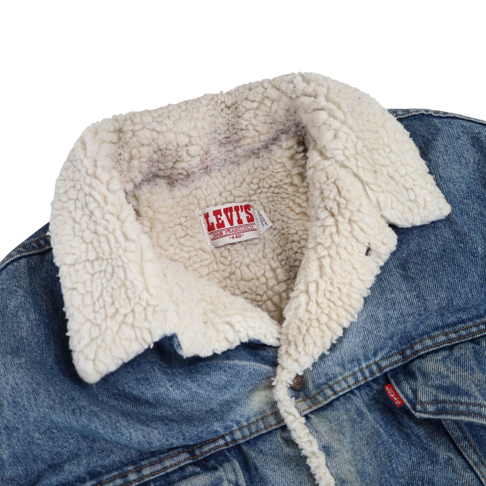 Levi's × Vintage Vintage Levis Denim Sherpa Jacket Size US L / EU 52-54 / 3 - 8 Thumbnail