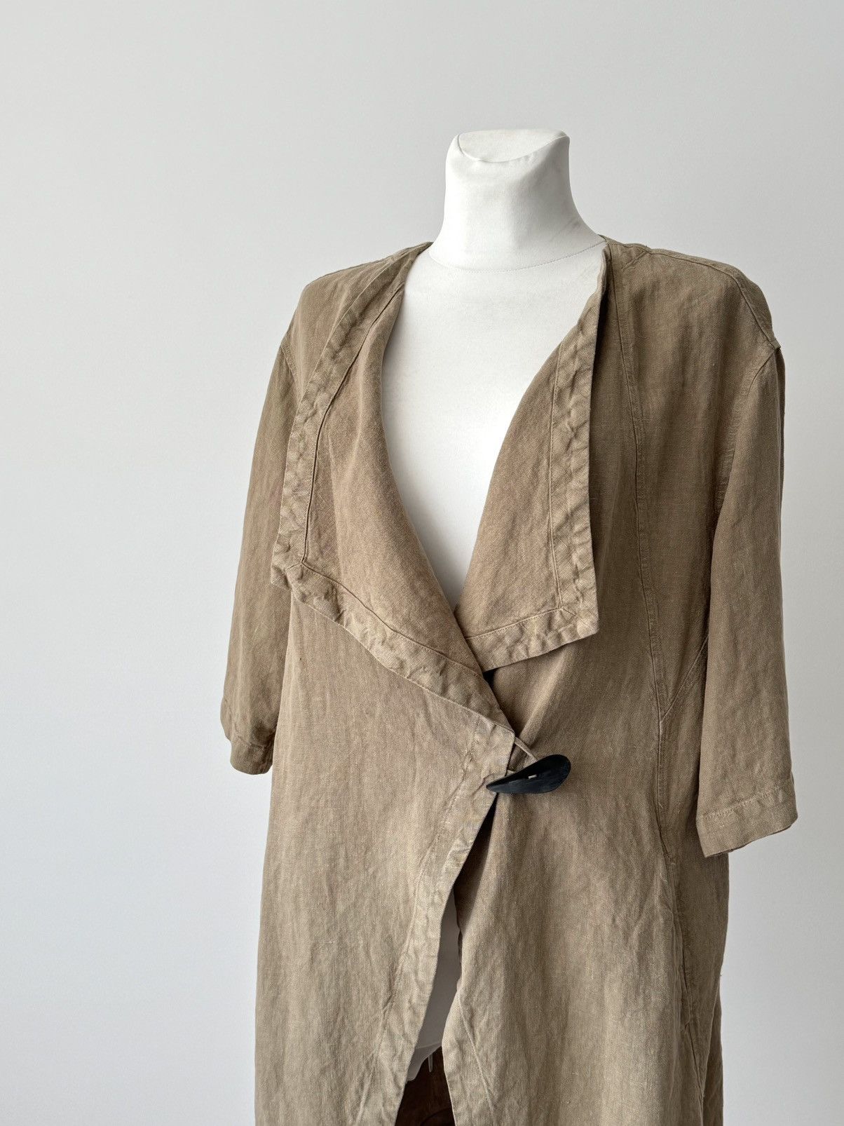 Designer × Japanese Brand OSKA Women’s Linen Duster Coat Size M / US 6-8 / IT 42-44 - 1 Thumbnail